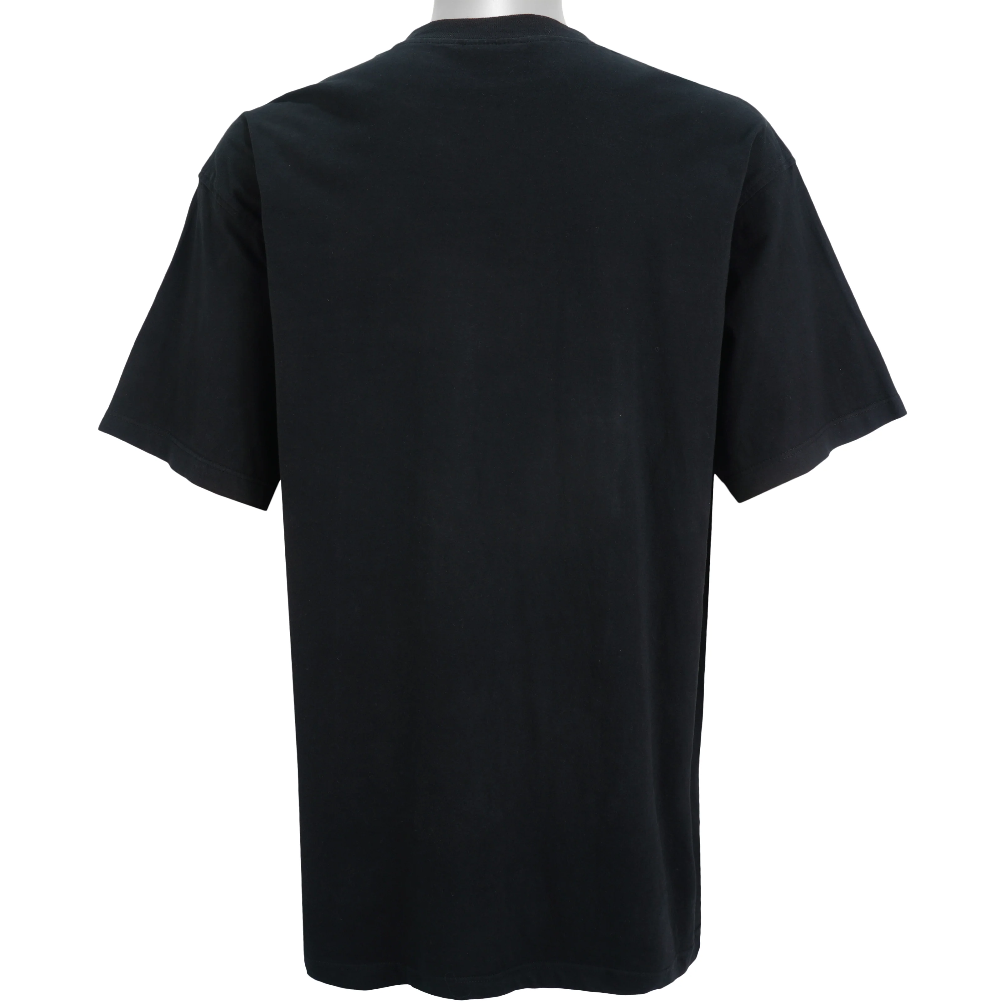 Adidas - Black Big Spell-Out & Logo T-Shirt 1990s X-Large - Image 2