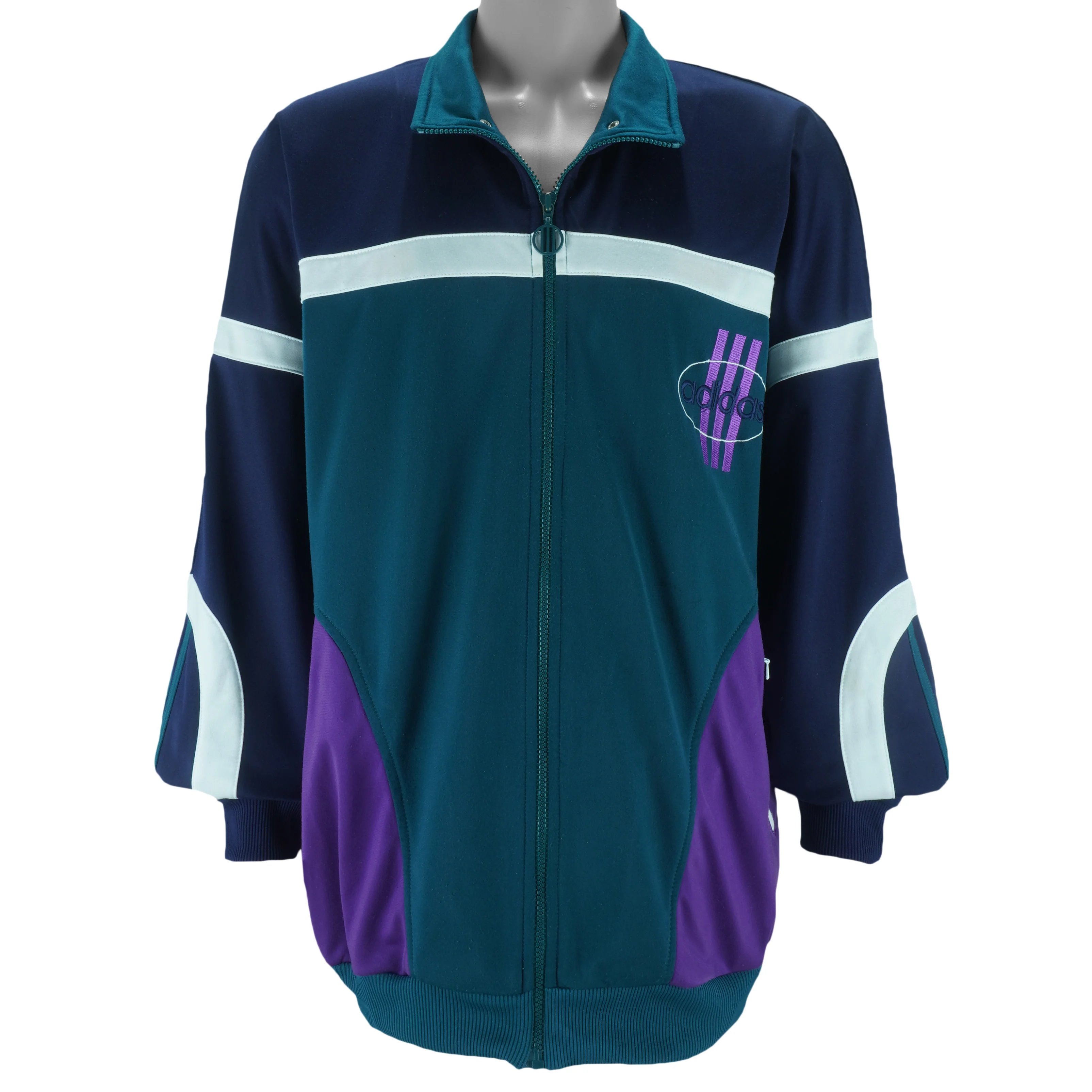 Adidas - Blue Colorway Sports Track Jacket 1990s X-Large - Image 3