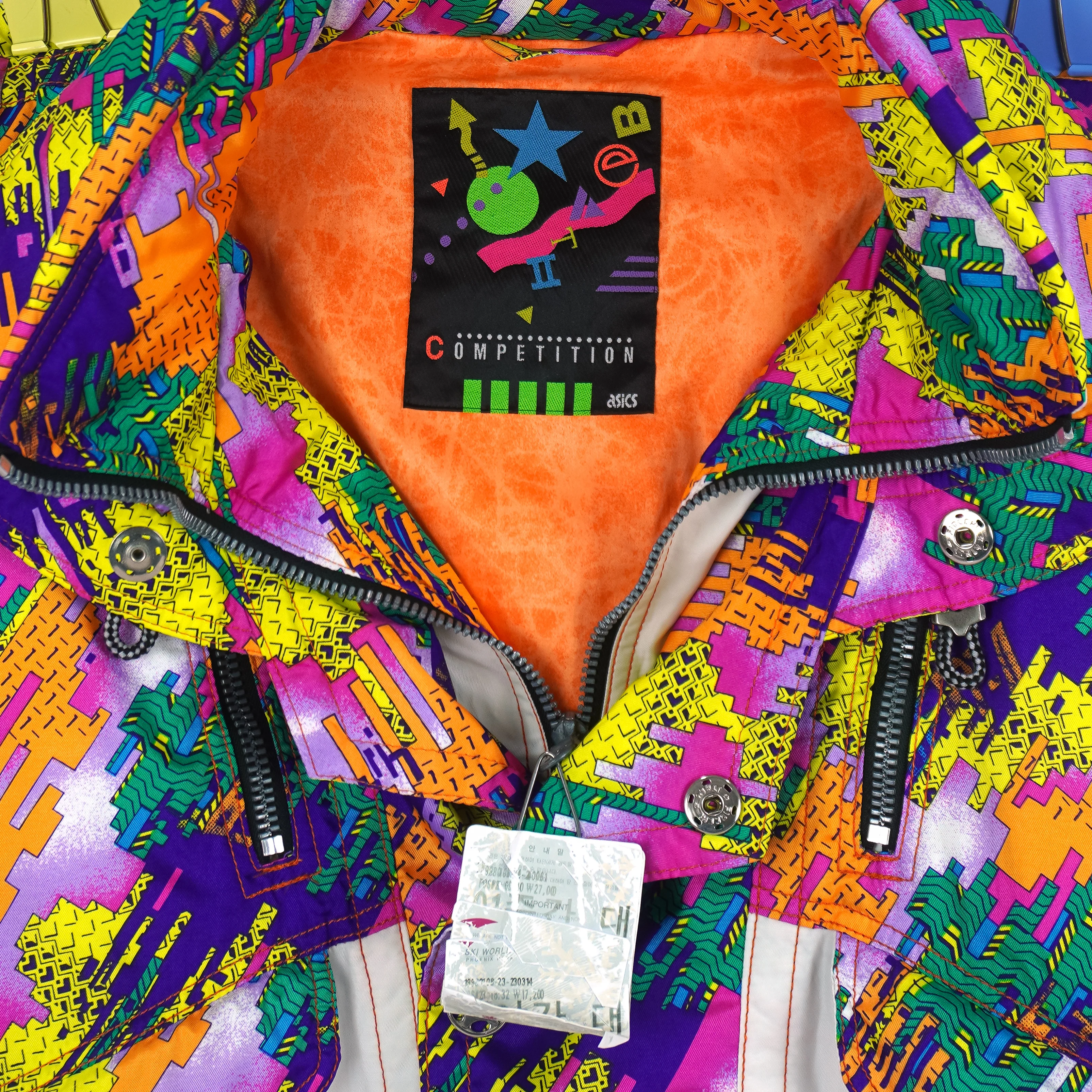 Asics - Ski World Competition Abstract Pattern Jacket 1990s Medium - Image 6