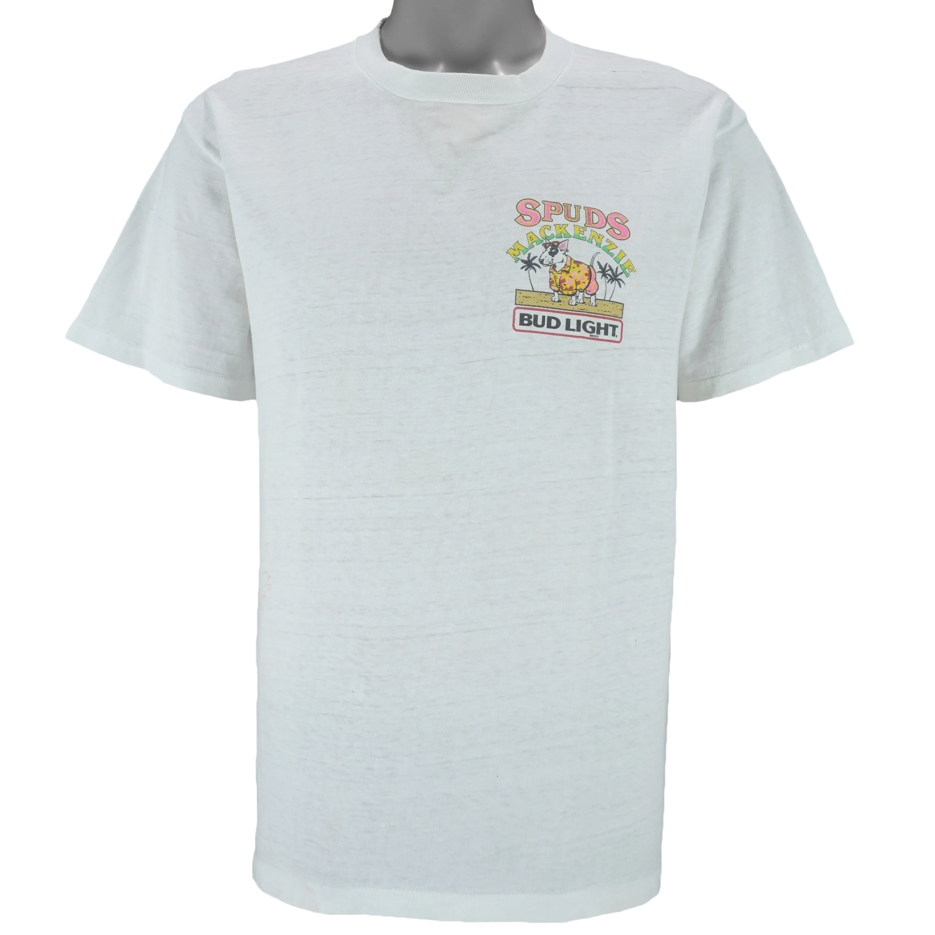 Budweiser - Bud Light Spuds Mackenzie The Party Animal T-Shirt 1987 Large - Image 2
