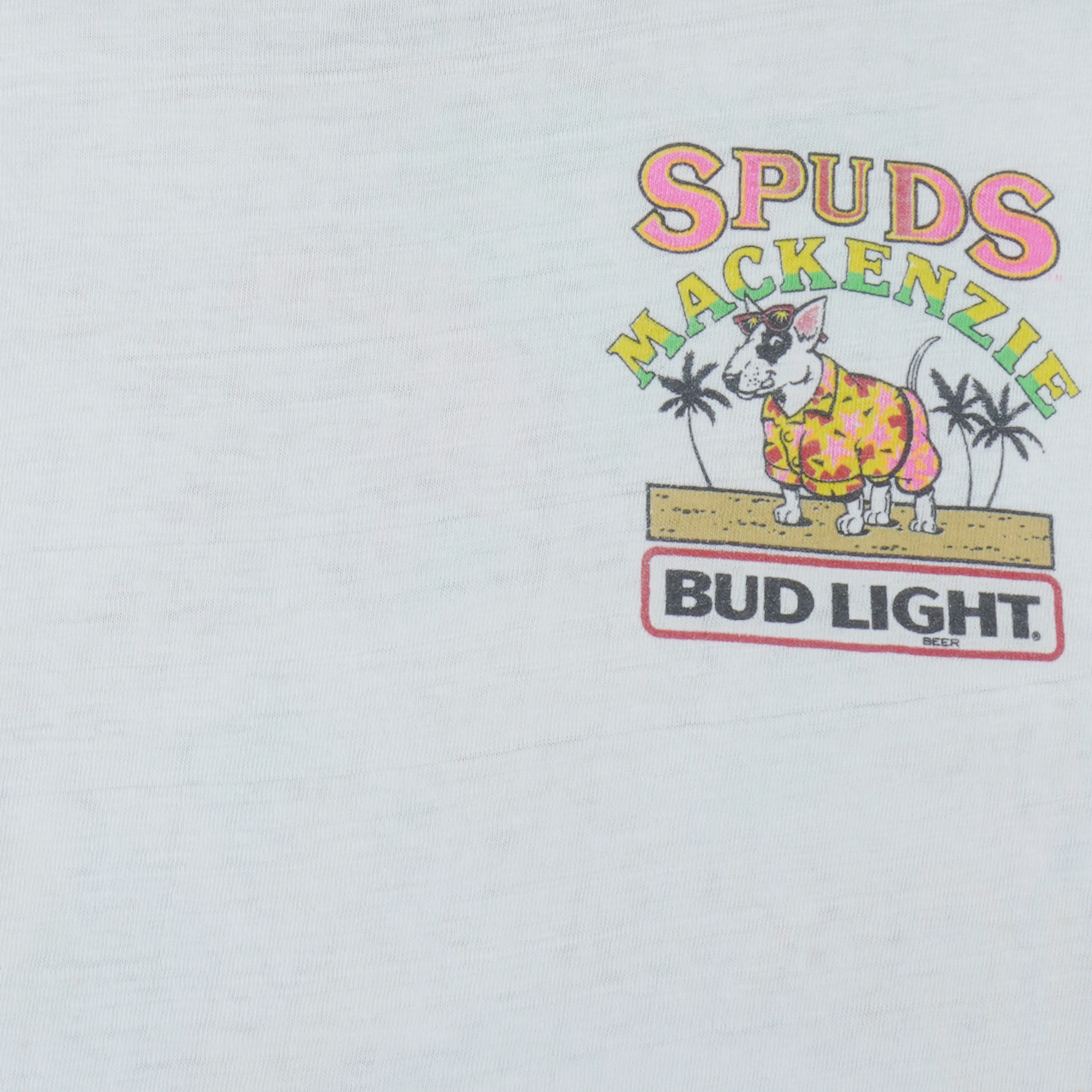 Budweiser - Bud Light Spuds Mackenzie The Party Animal T-Shirt 1987 Large - Image 4