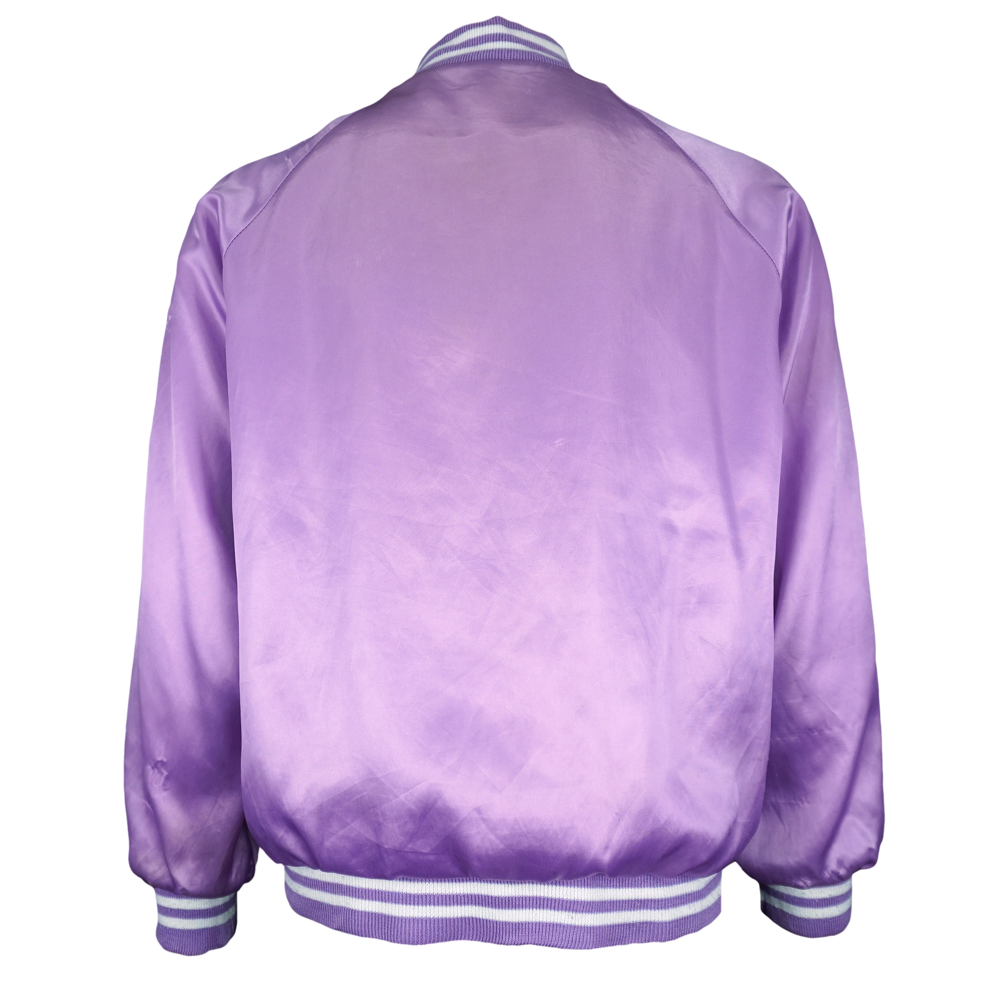Budweiser - Purple Bud Light Satin Jacket 1990s Medium - Image 2