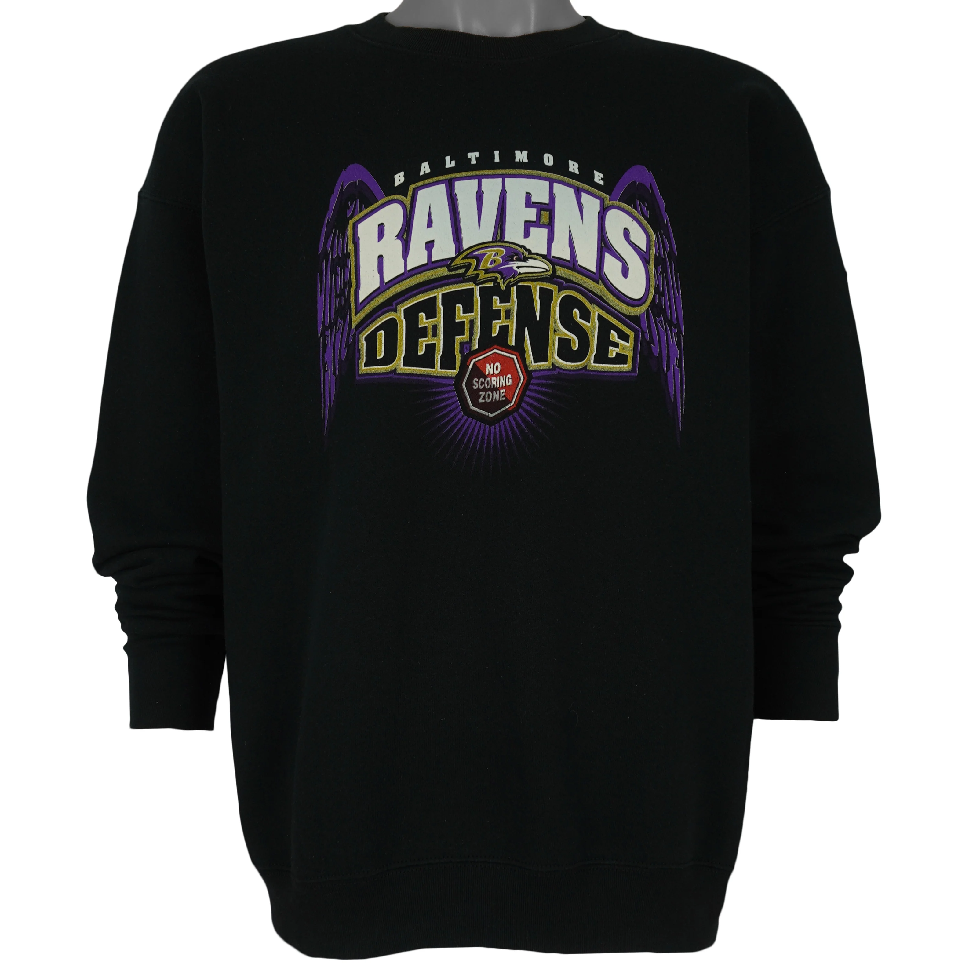 Champion - Baltimore Ravens No Scoring Zone Crew Neck Sweatshirt 2000s Large - Image 2