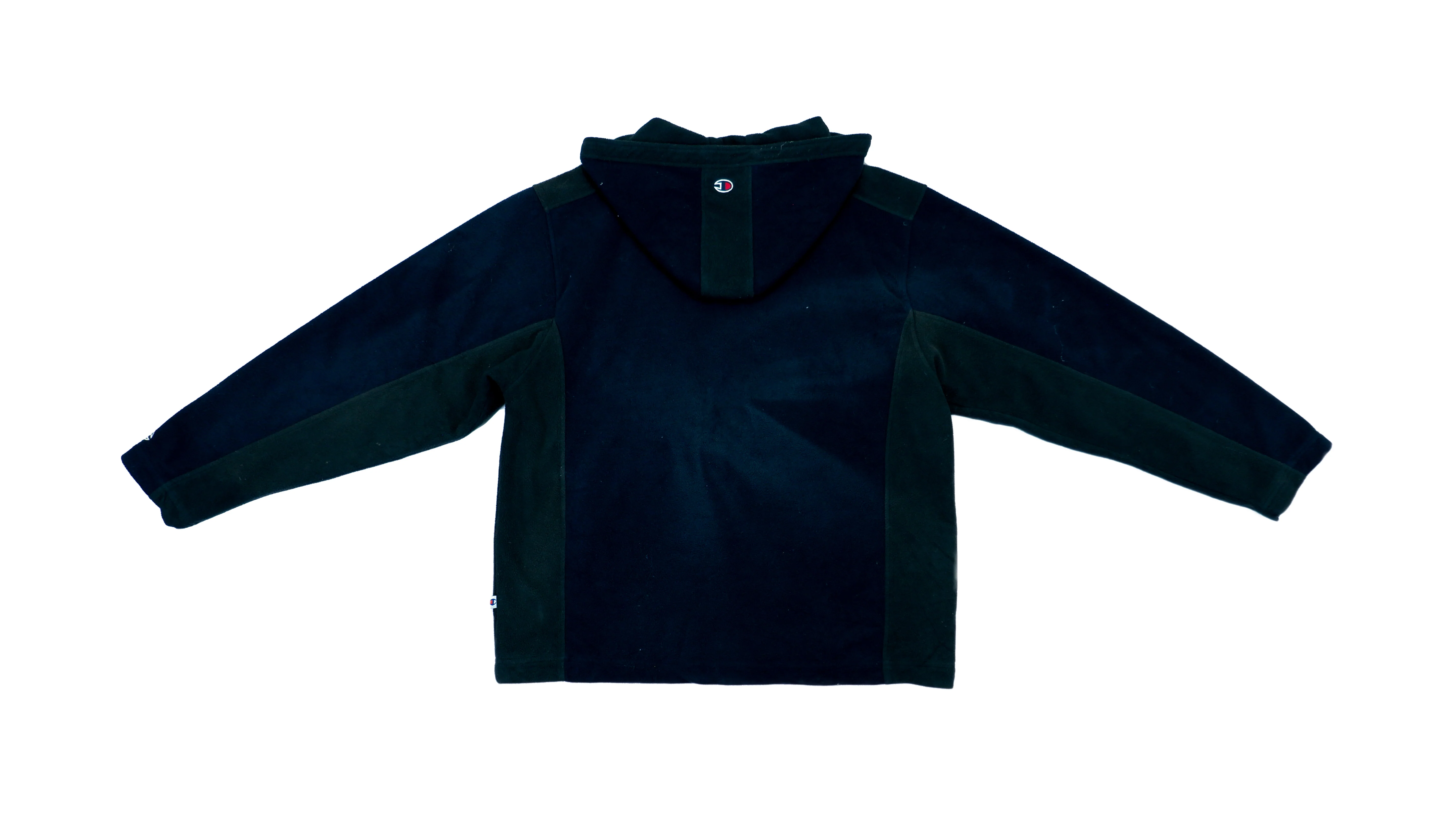 Champion - Dark Blue Fleece Zip-Up Jacket 1990s Large - Image 2