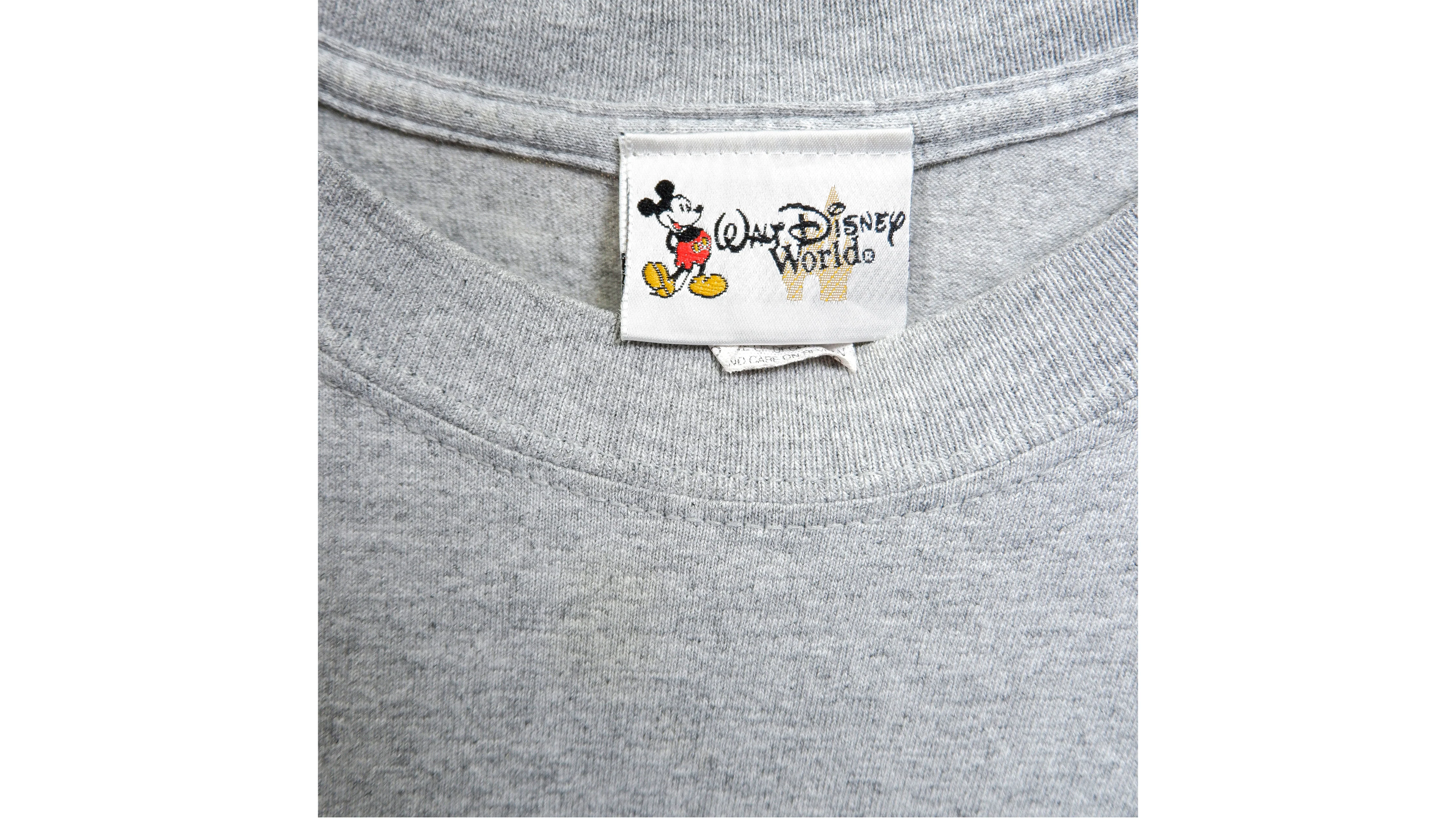 Disney - Grey Mickey, Walt Disney World Spell-Out T-Shirt 1990s Large - Image 3