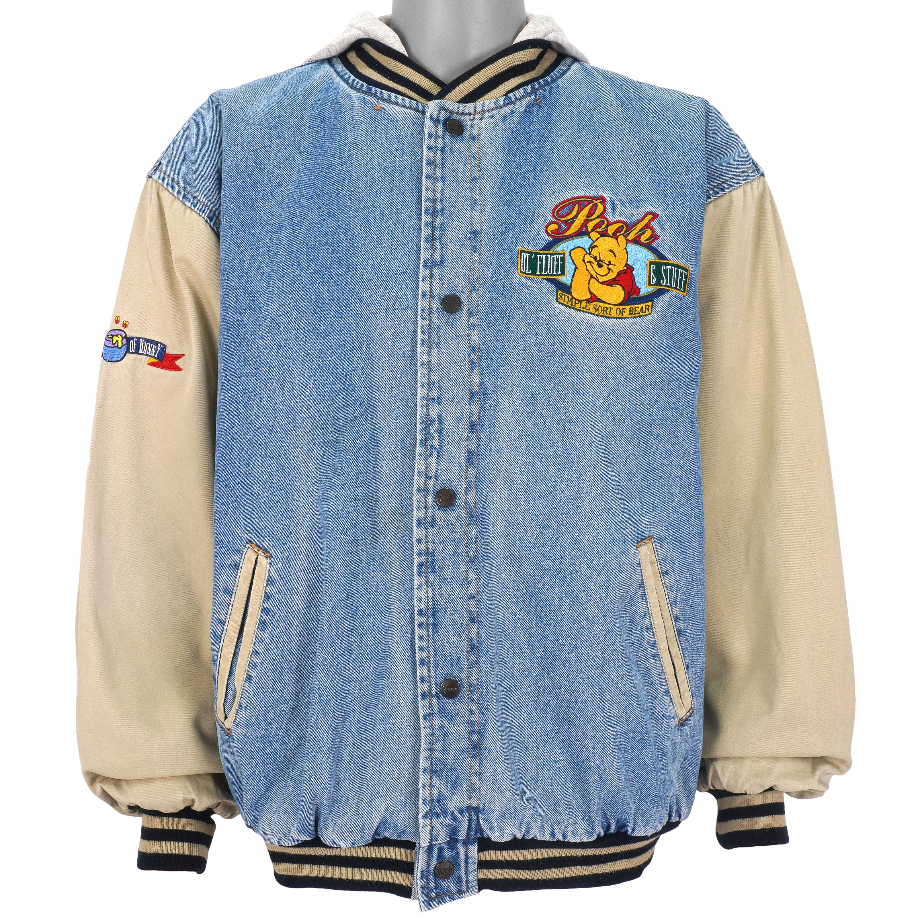 Disney - Winnie the Pooh Embroidered Button-Up Jacket 1990s Large - Image 2