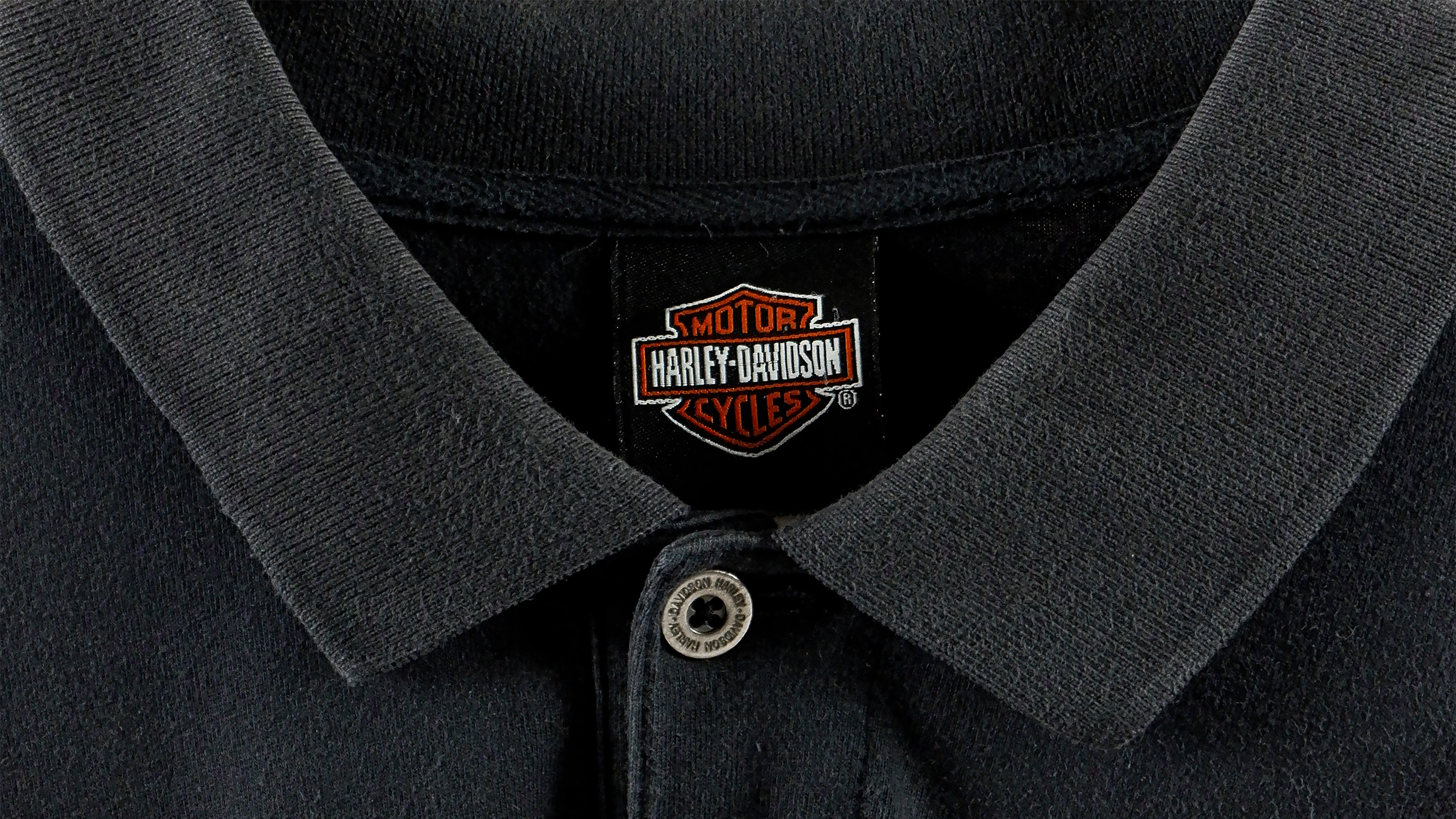 Harley Davidson - Black Live Free Ride Hard / Fairfax, Virginia Polo Spell-Out T-Shirt 1990s XX-Large - Image 3