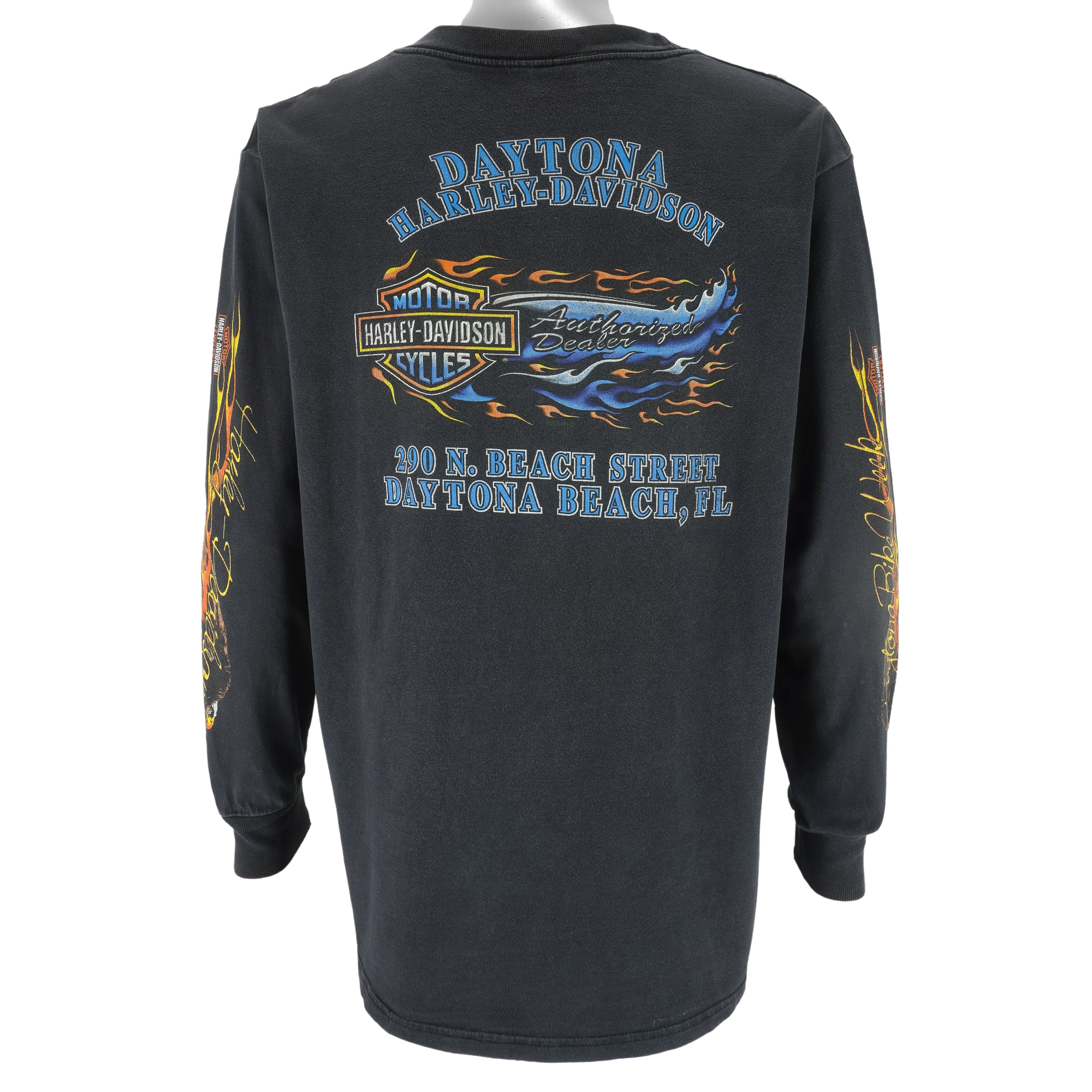 Harley Davidson - Daytona Beach Bike Week Long Sleeved Shirt 2001 X-Large - Image 2