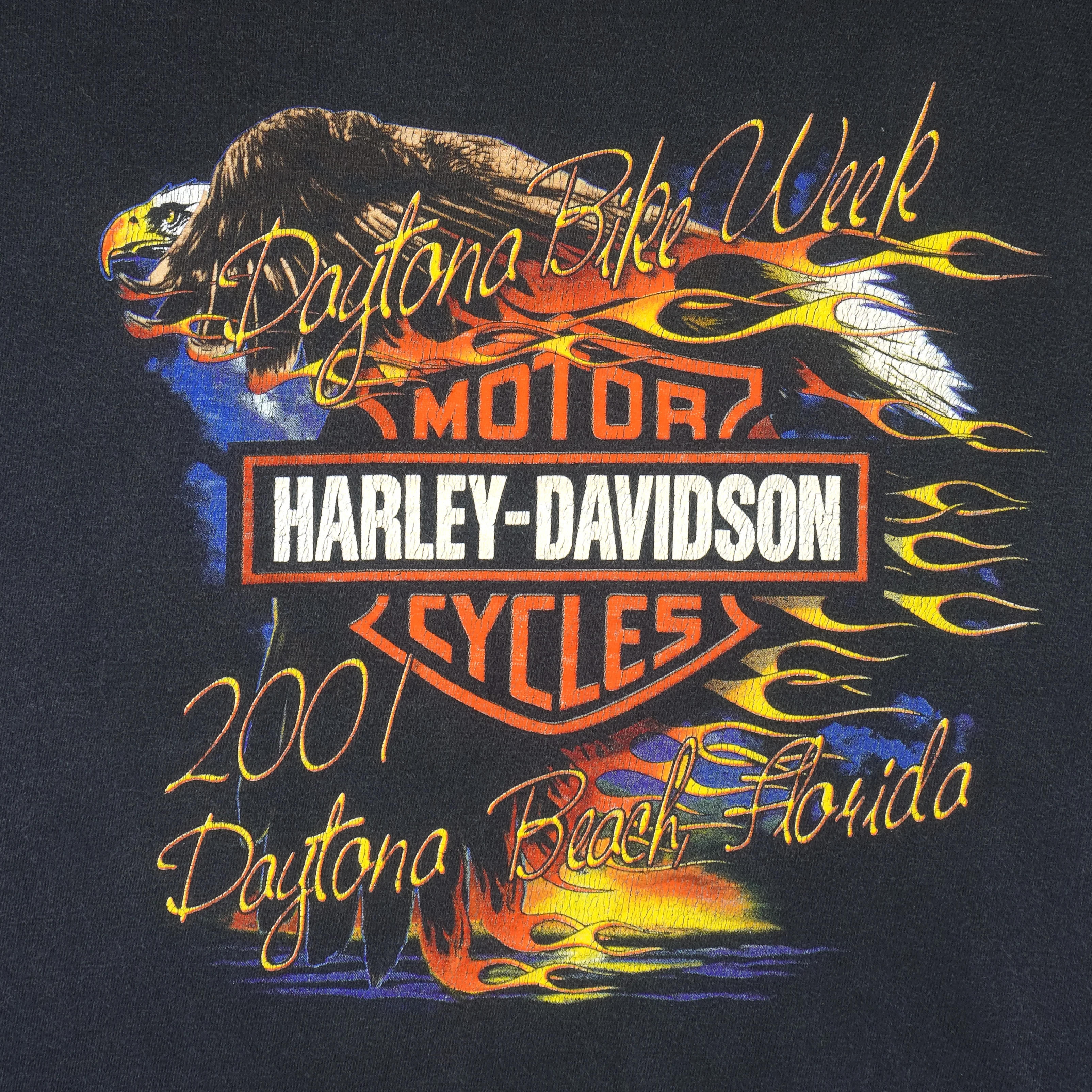 Harley Davidson - Daytona Beach Bike Week Long Sleeved Shirt 2001 X-Large - Image 4