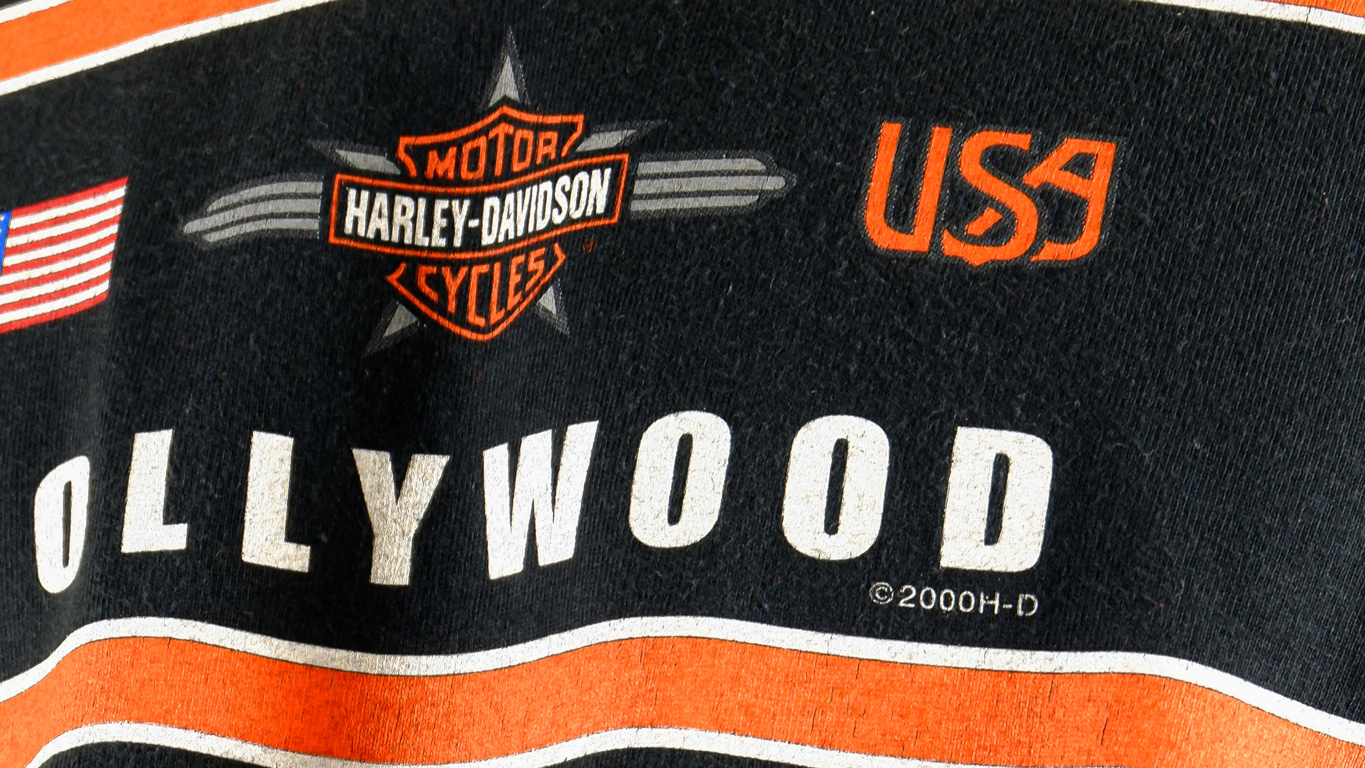 Harley Davidson - Hollywood, USA Spell-Out Deadstock Long Sleeved Shirt 1990s X-Large - Image 5