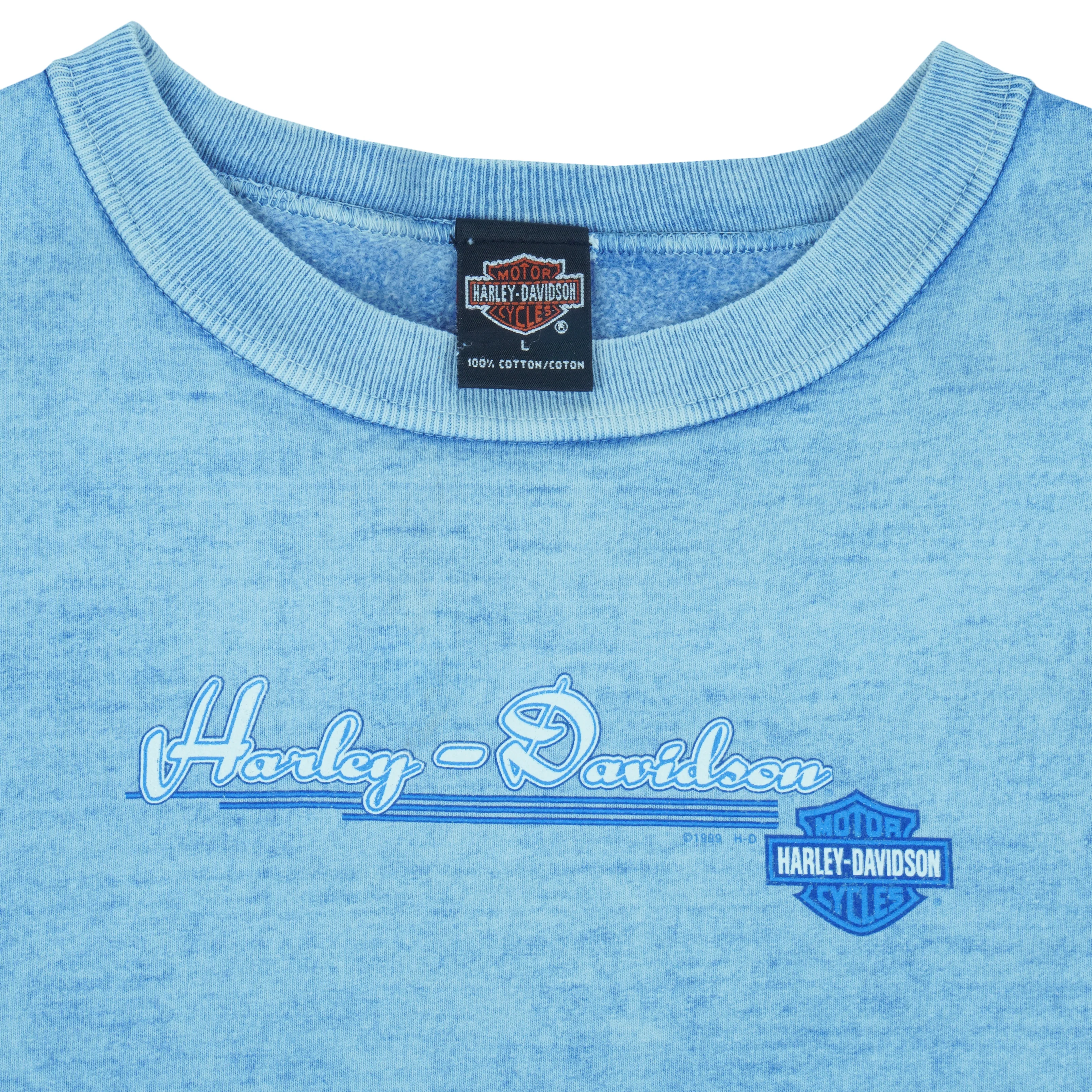 Harley Davidson - The Motor Company York PA Crew Neck Sweatshirt 1989 Large - Image 3