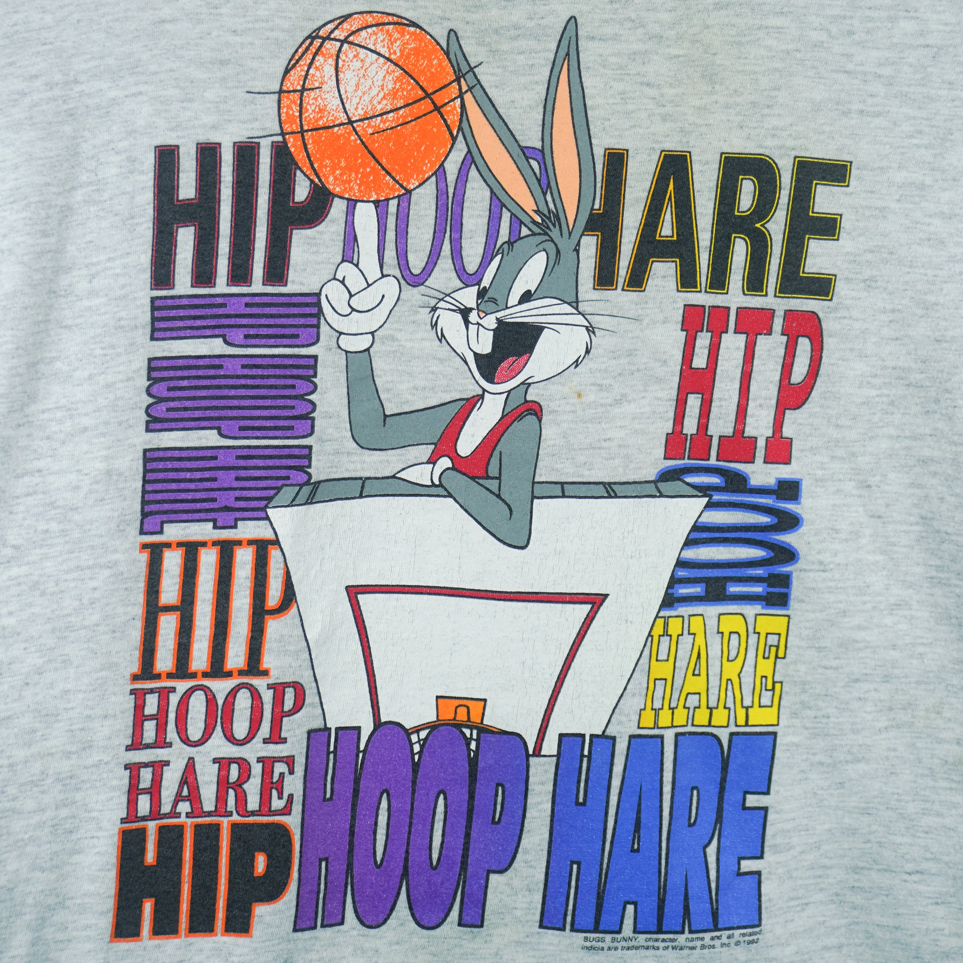 Looney Tunes - Bugs Bunny "Hip Hoop Hare" Basketball T-Shirt 1992 Medium - Image 3