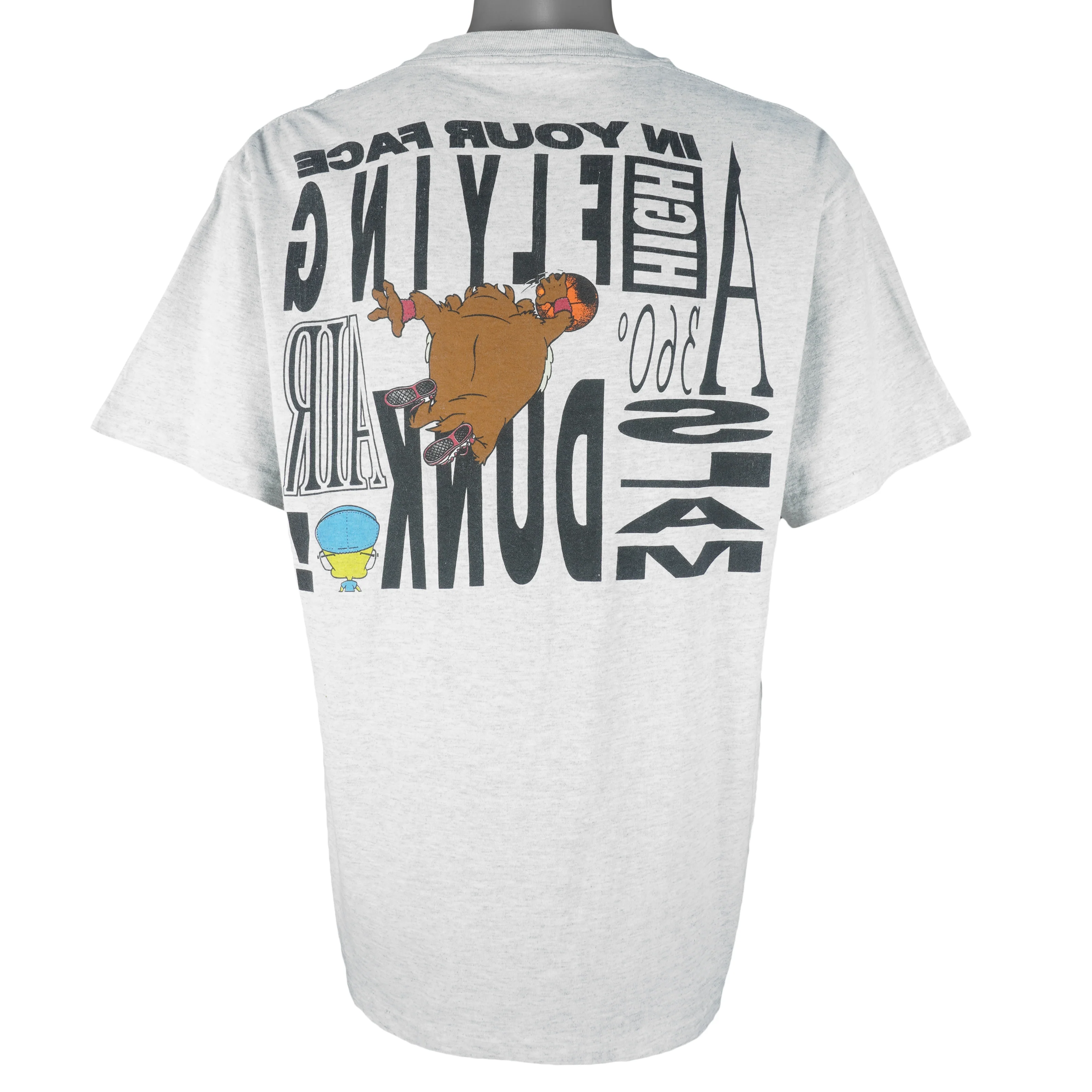 Looney Tunes (Changes) - Taz Slam Dunk Basketball T-Shirt 1991 X-Large - Image 2