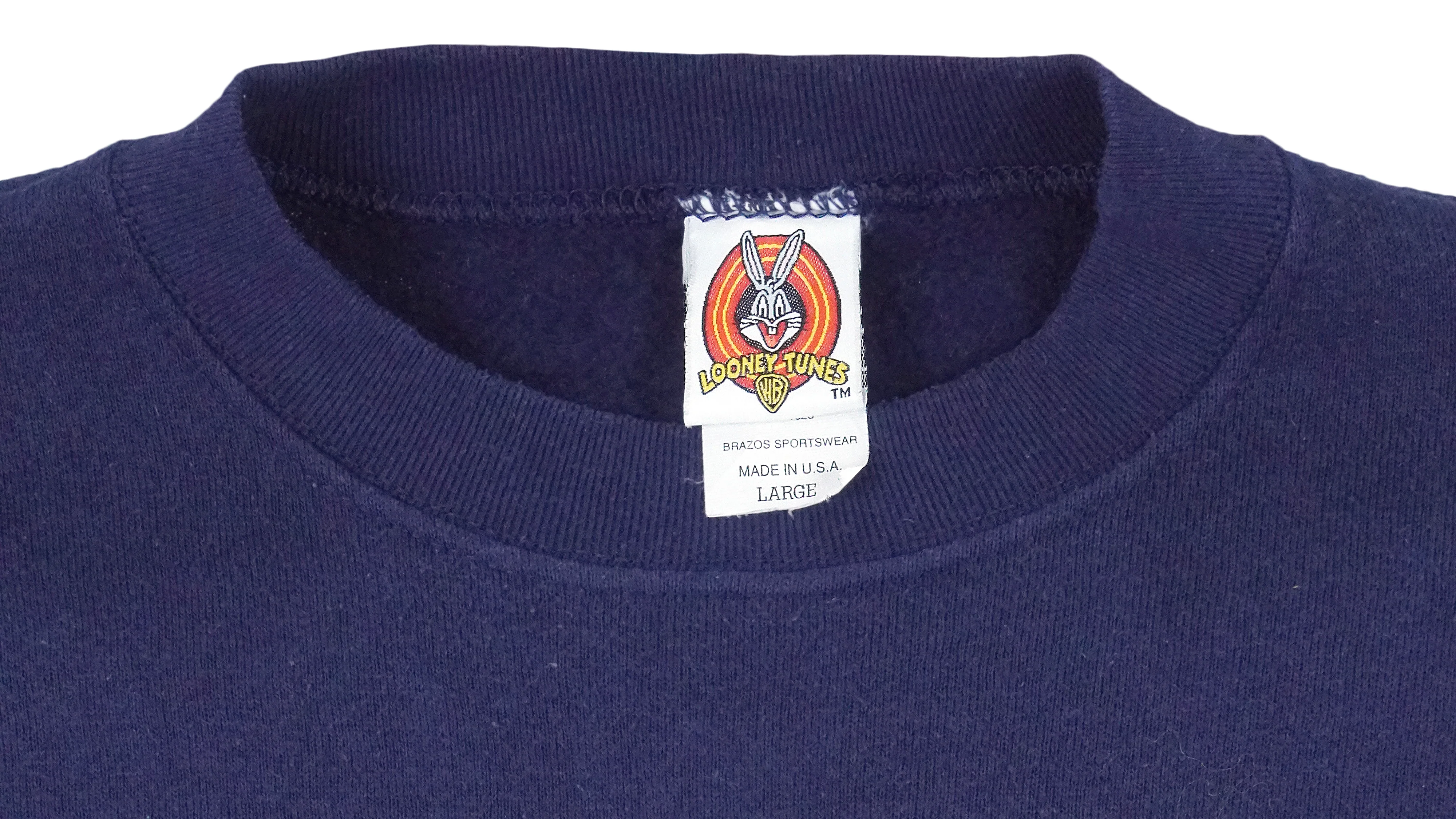 Looney Tunes - Marvin The Martian Embroidered Crew Neck Sweatshirt 1990s Large - Image 3