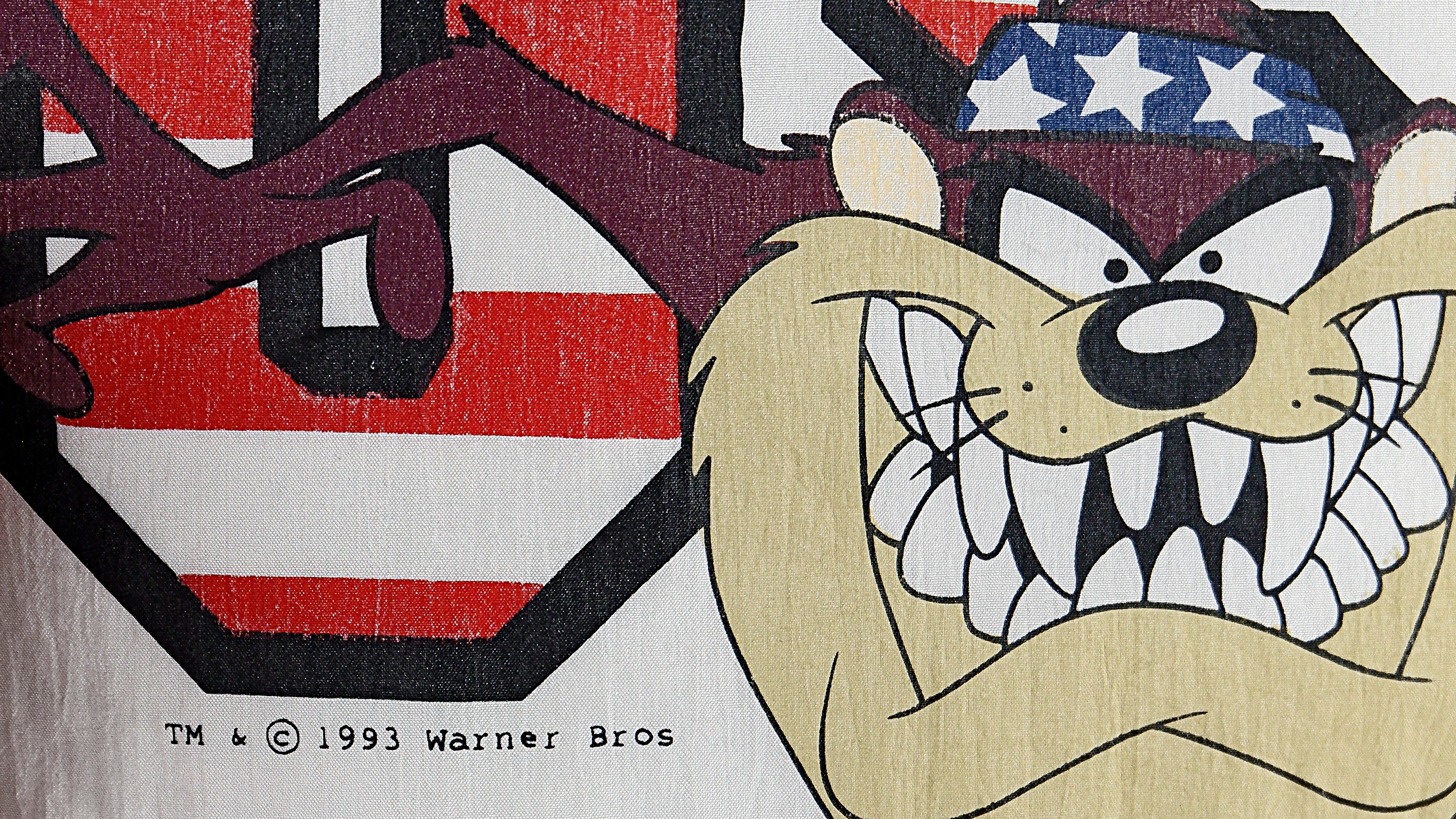 Looney Tunes - White American, Tasmanian Devil Jacket 1993 Youth Medium - Image 3