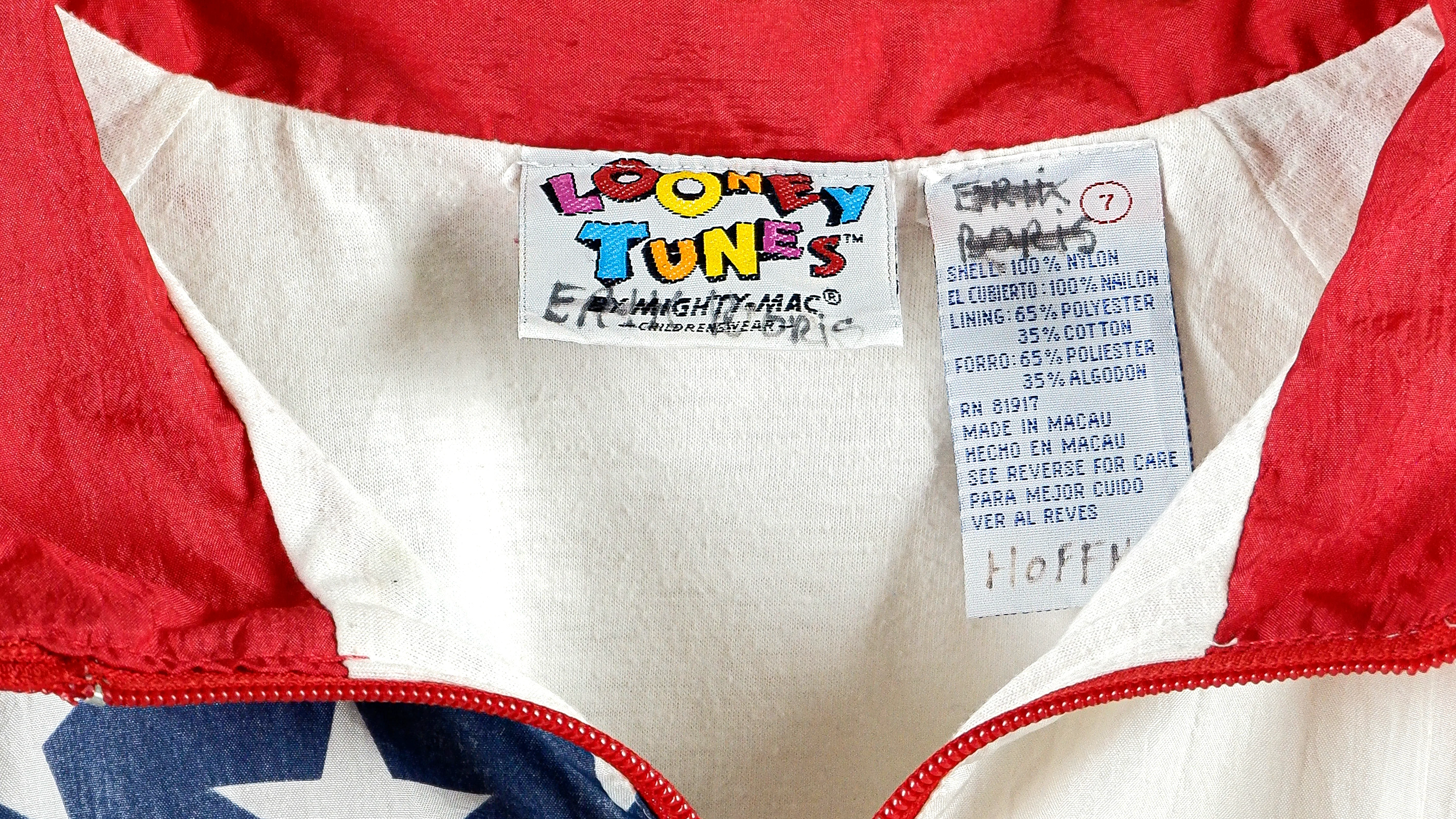 Looney Tunes - White American, Tasmanian Devil Jacket 1993 Youth Medium - Image 5