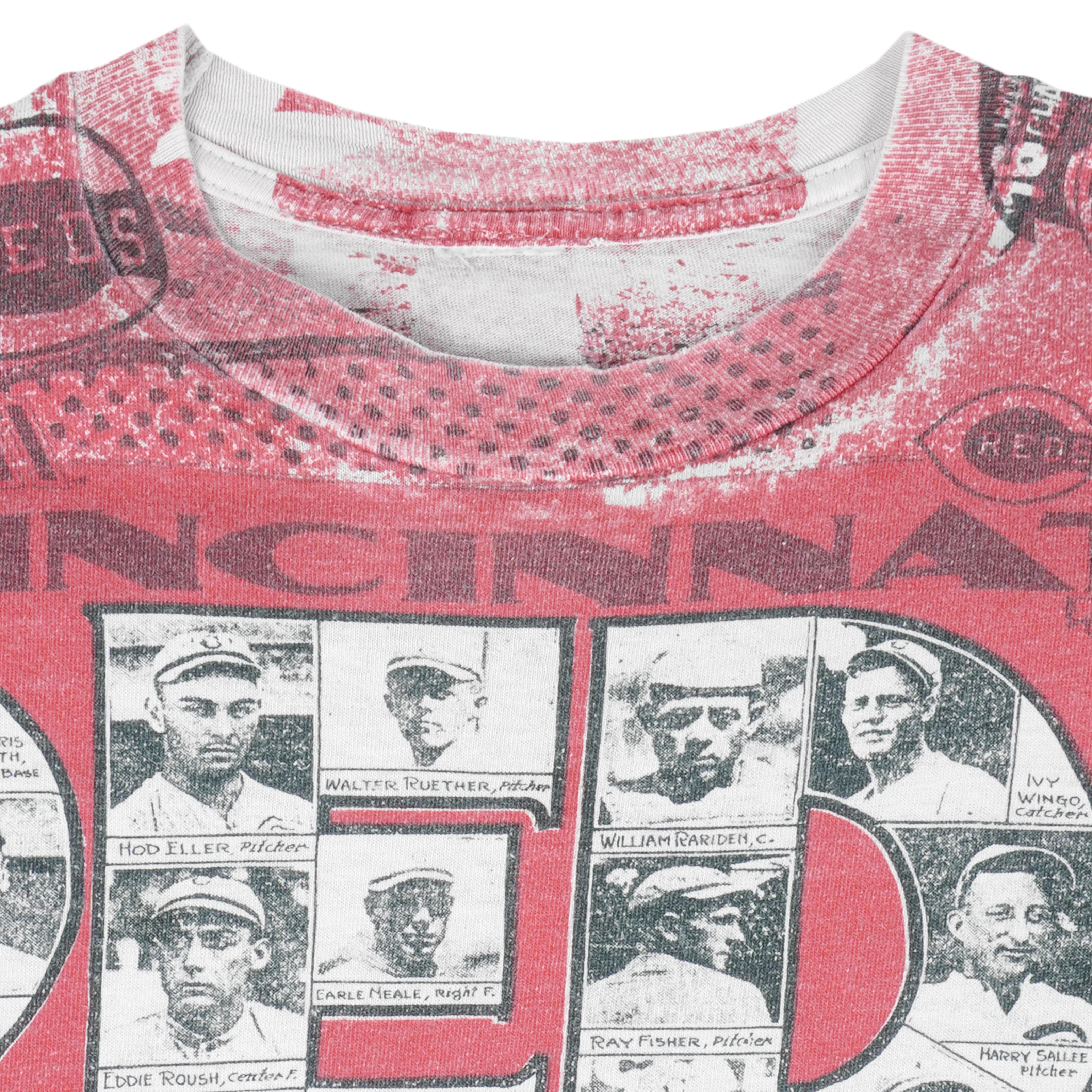 MLB - Cincinnati Reds World Champions All Over Print T-Shirt 1990s Large - Image 4