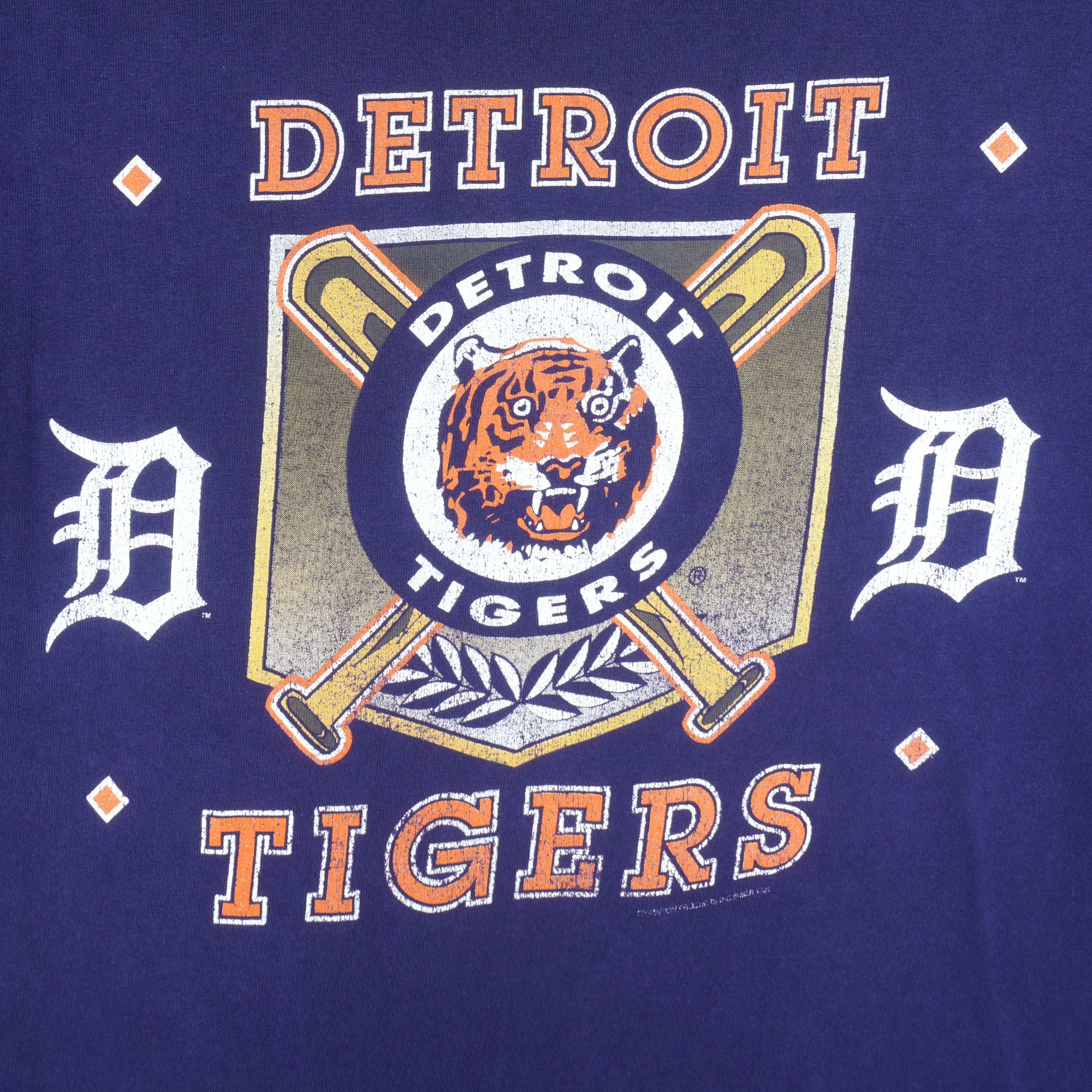 MLB (Hanes) - Detroit Tigers Single Stitch T-Shirt 1990s X-Large - Image 3