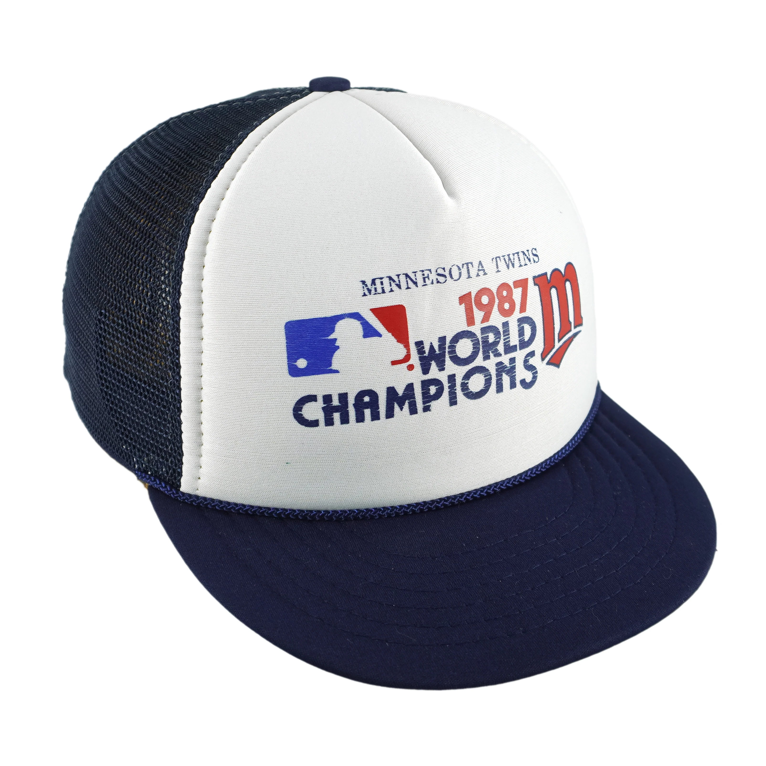MLB (Nissin) - Minnesota Twins World Champs Deadstock Trucker Hat 1987 OSFA - Image 2