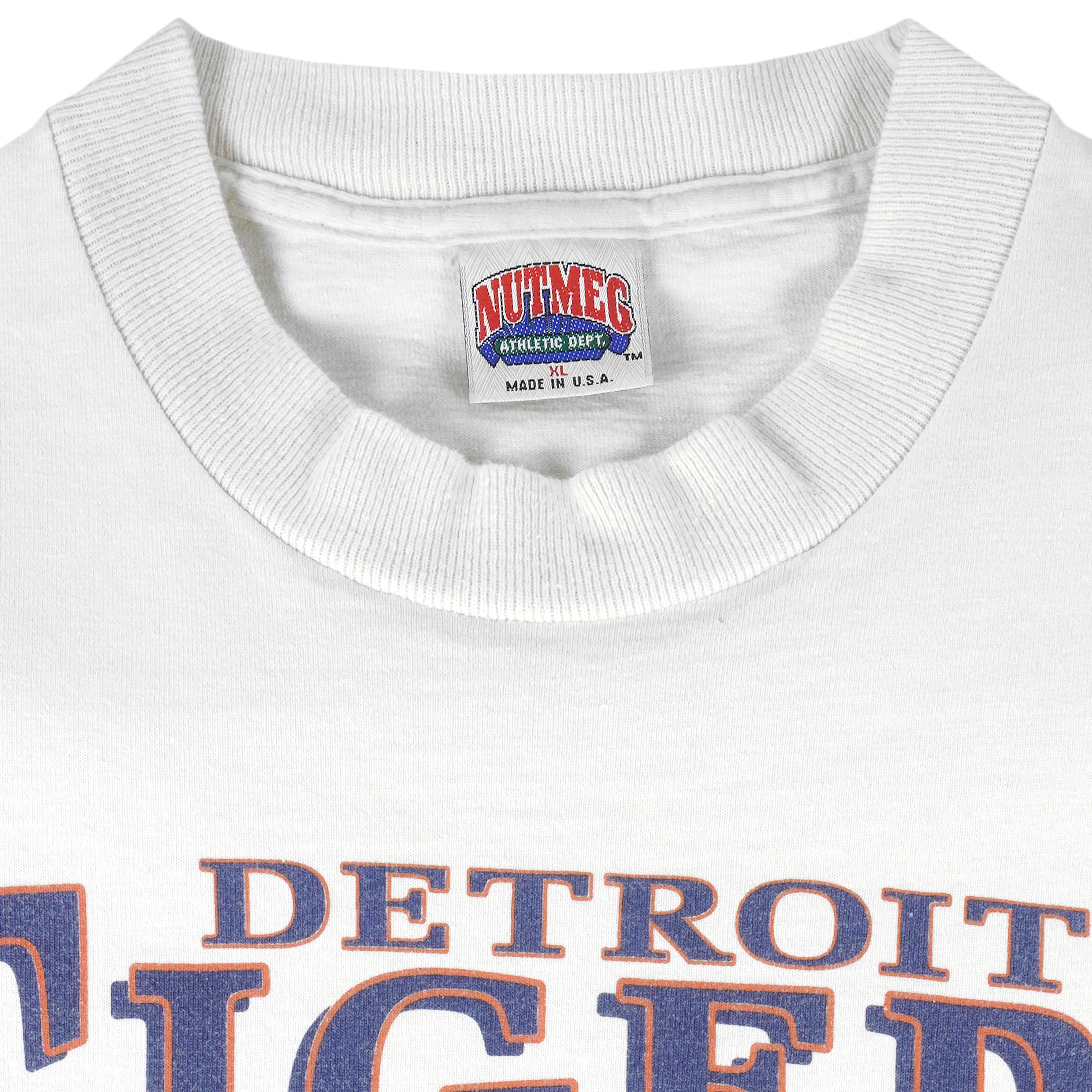 MLB (Nutmeg) - Detroit Tigers Big Logo T-Shirt 1992 X-Large - Image 4