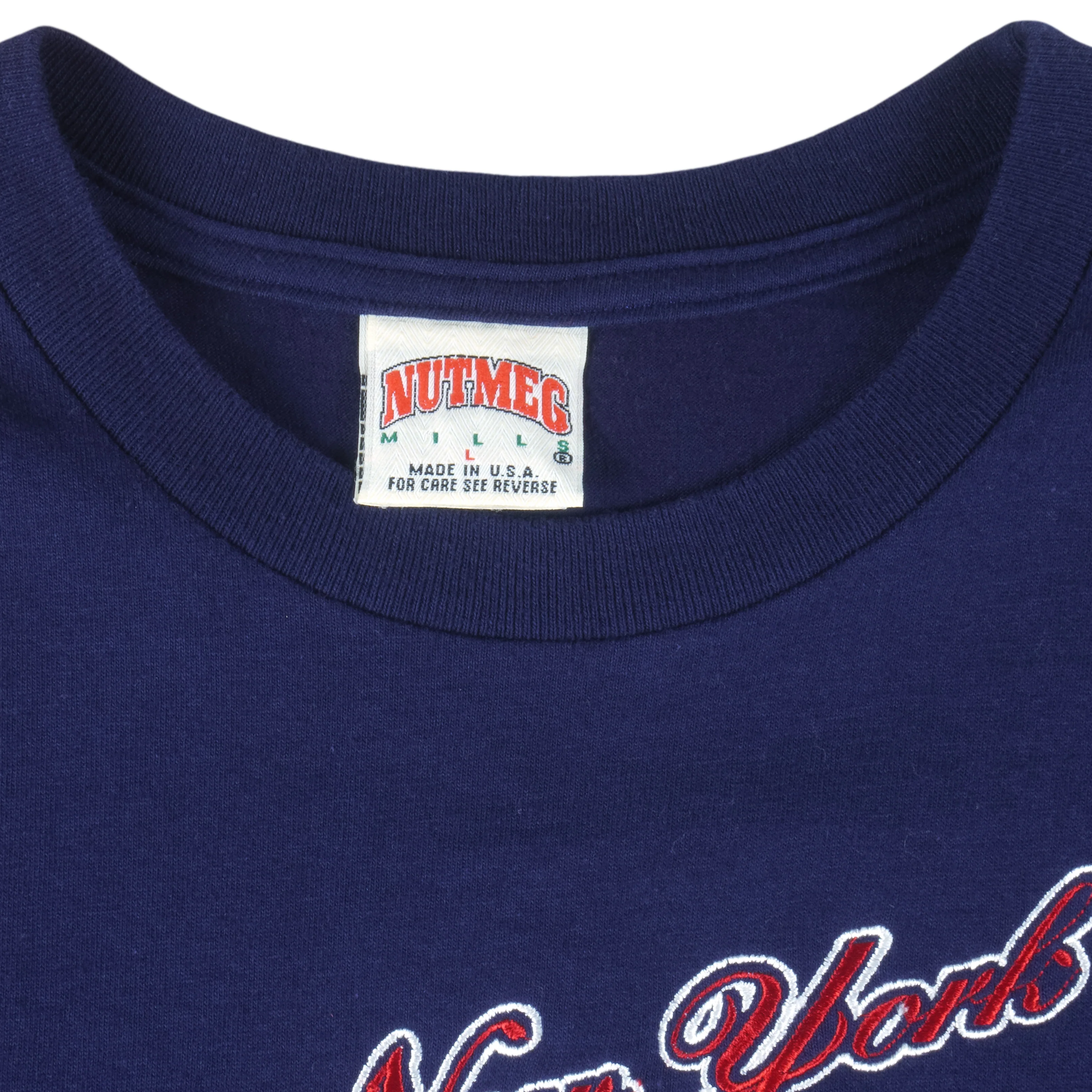 MLB (Nutmeg) - New York Yankees Locker Room Single Stitch T-Shirt 1991 Large - Image 4