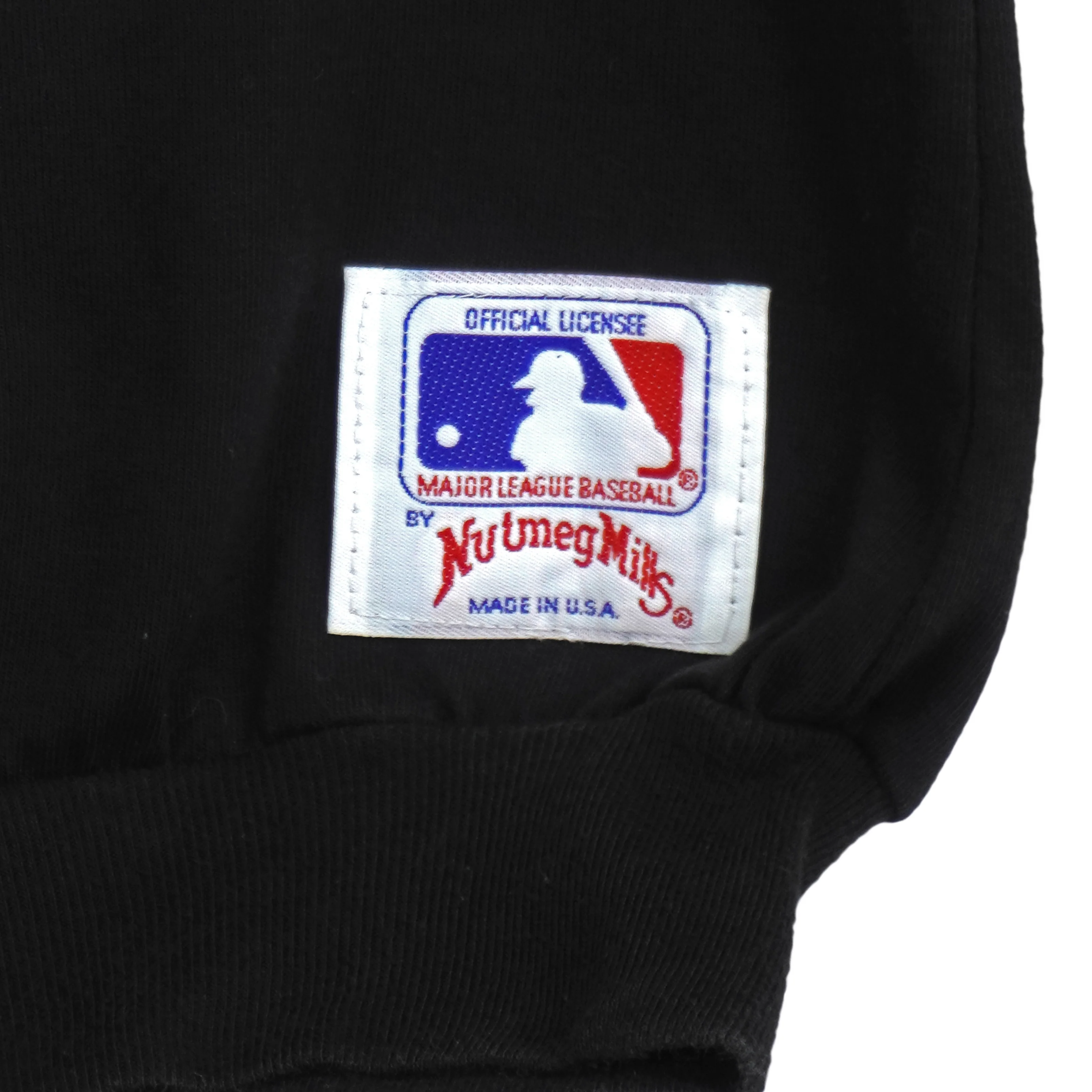 MLB (Nutmeg) - Pittsburgh Pirates Spell-Out T-Shirt 1980s X-Large - Image 4