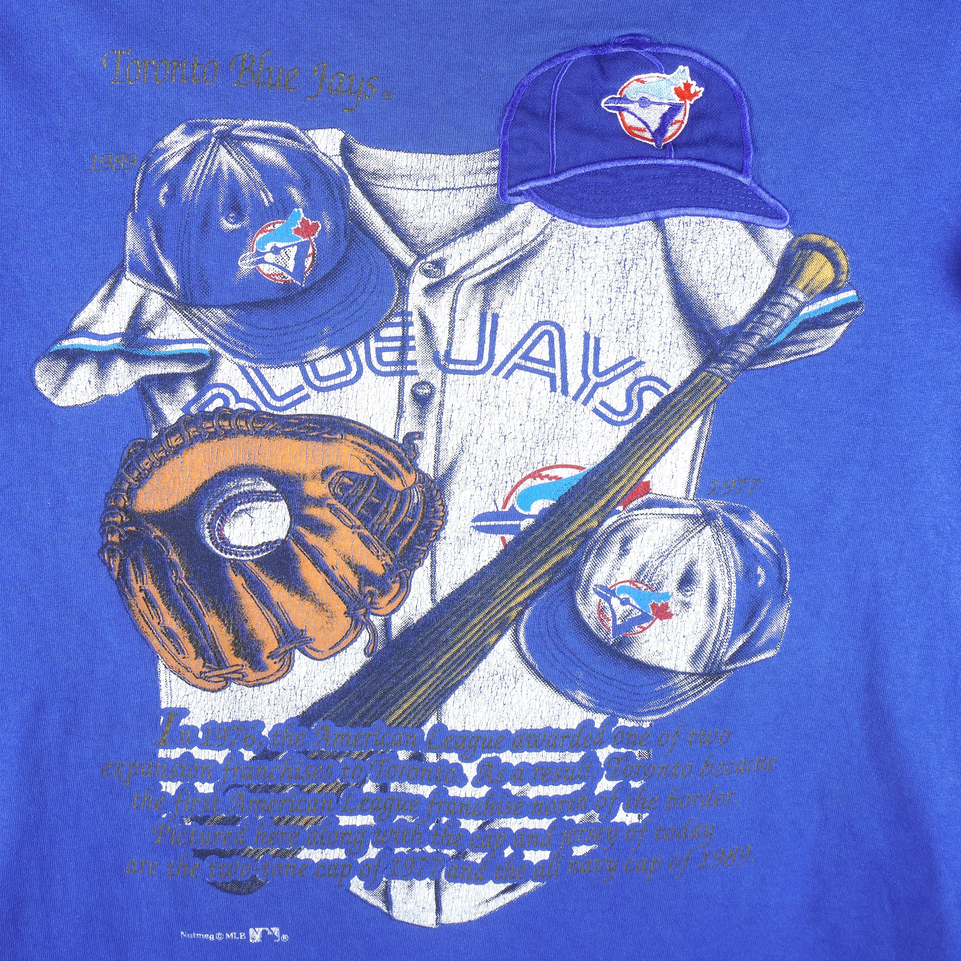 MLB (Nutmeg) - Toronto Blue Jays Locker Room T-Shirt 1990s Medium - Image 3