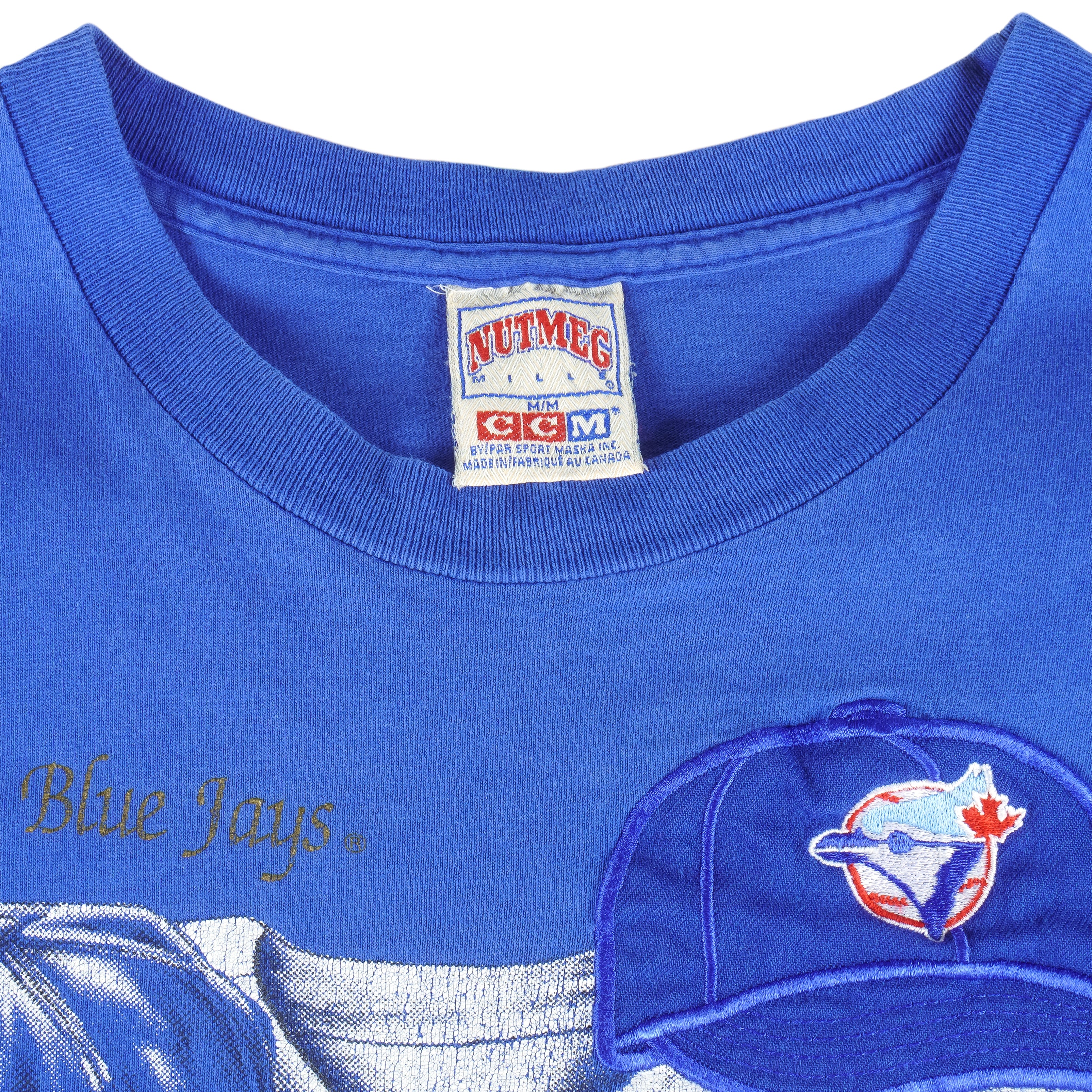 MLB (Nutmeg) - Toronto Blue Jays Locker Room T-Shirt 1990s Medium - Image 4