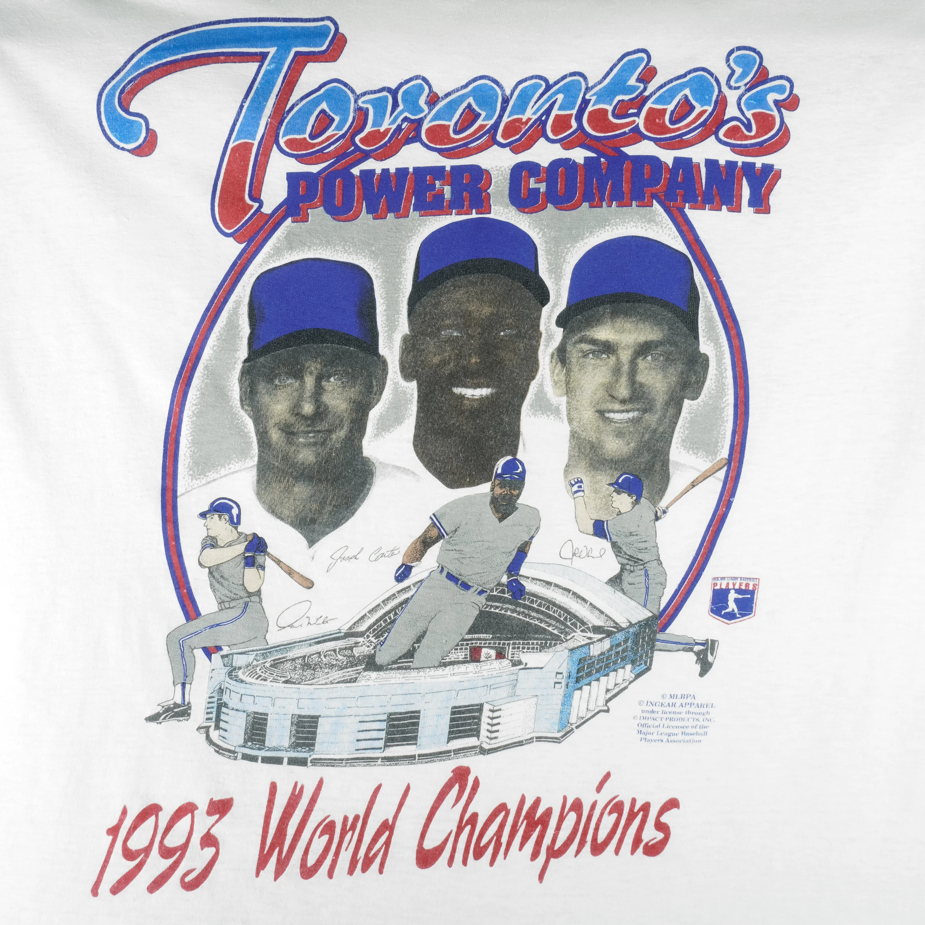 MLB (Playerz) - Toronto Blue Jays World Champions MVP Players T-Shirt 1993 X-Large - Image 3
