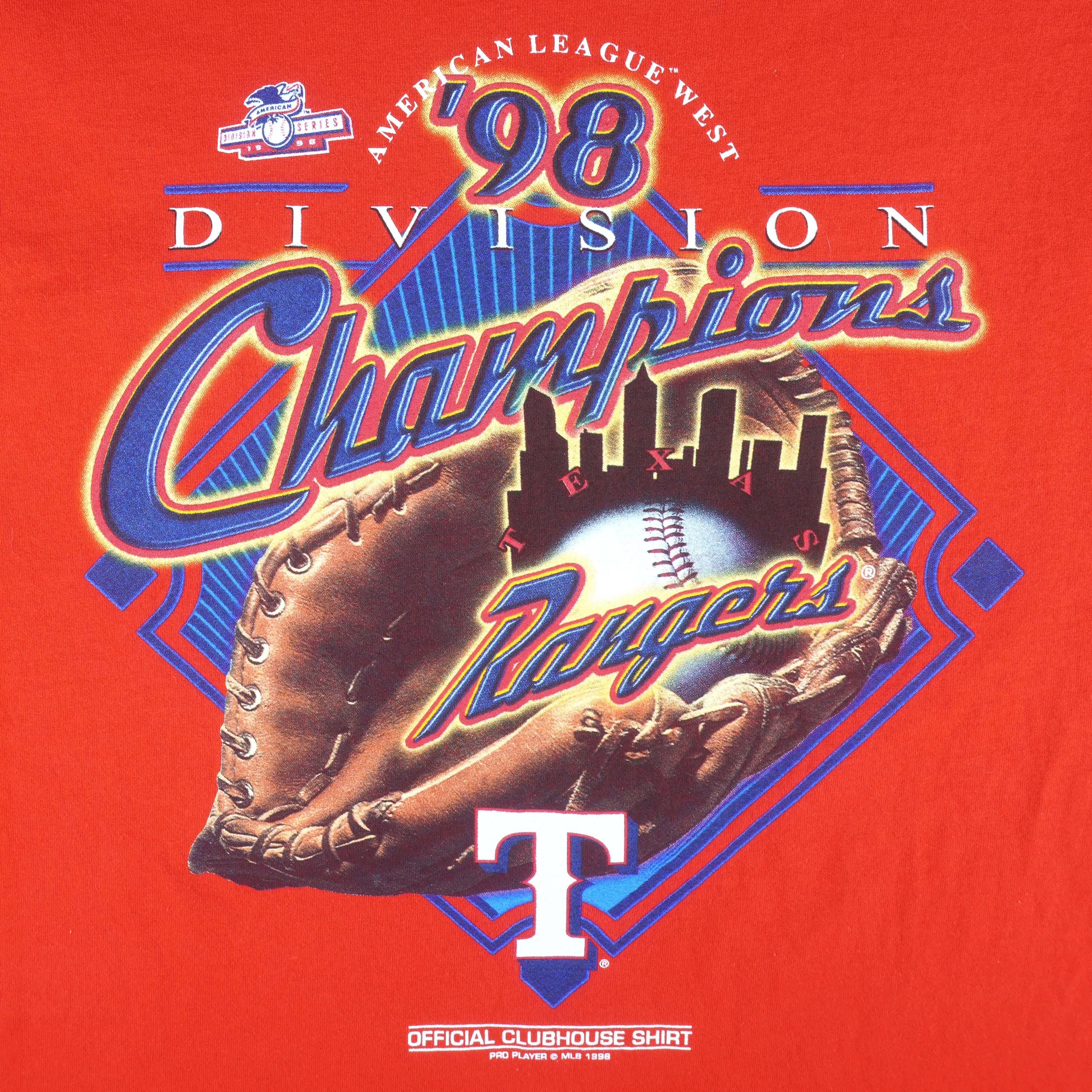 MLB (Pro Player) - Rangers Texas Division Champions T-Shirt 1998 X-Large - Image 3