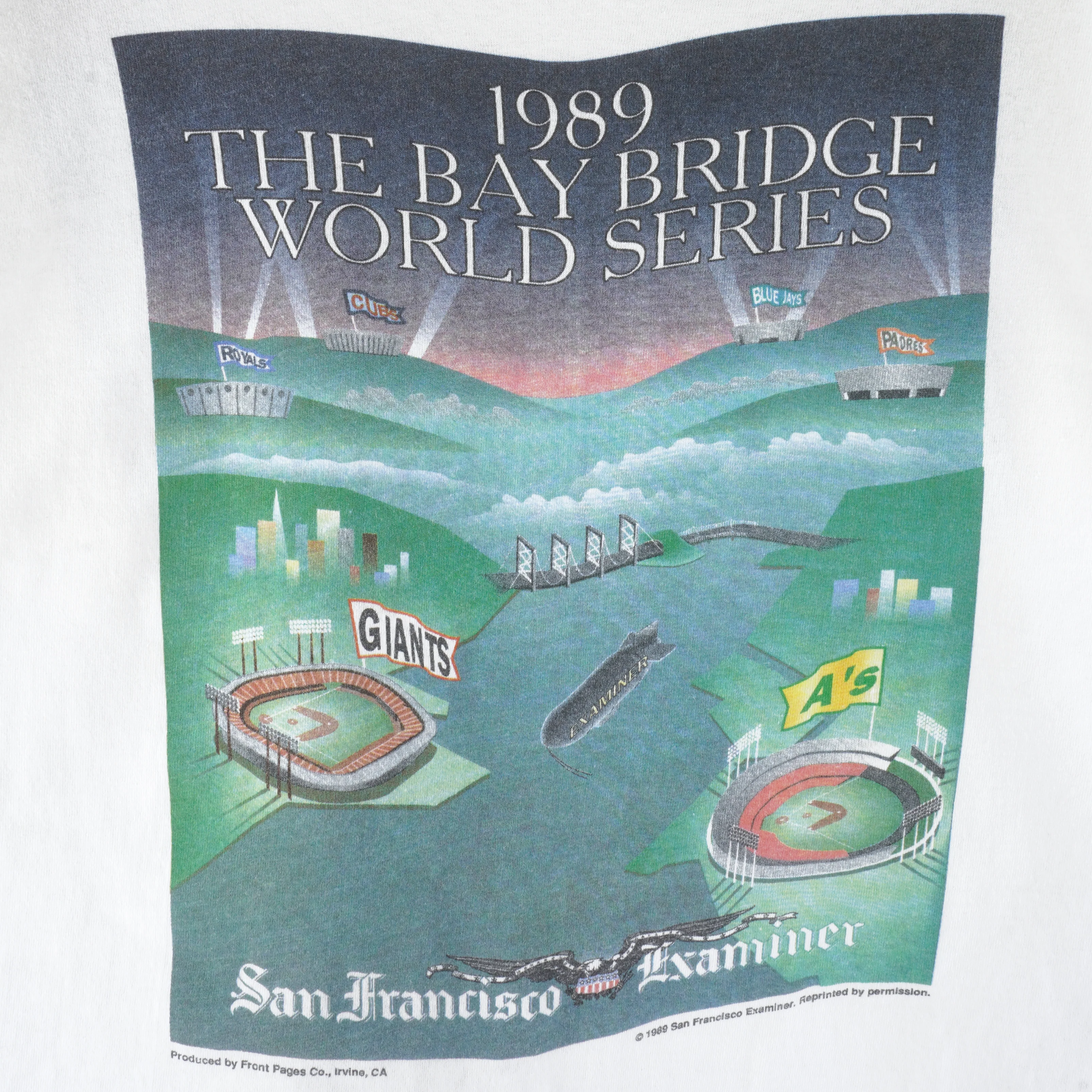MLB (Stedman) - San Francisco Giants VS Oakland Athletics Matchups T-Shirt 1989 X-Large - Image 3