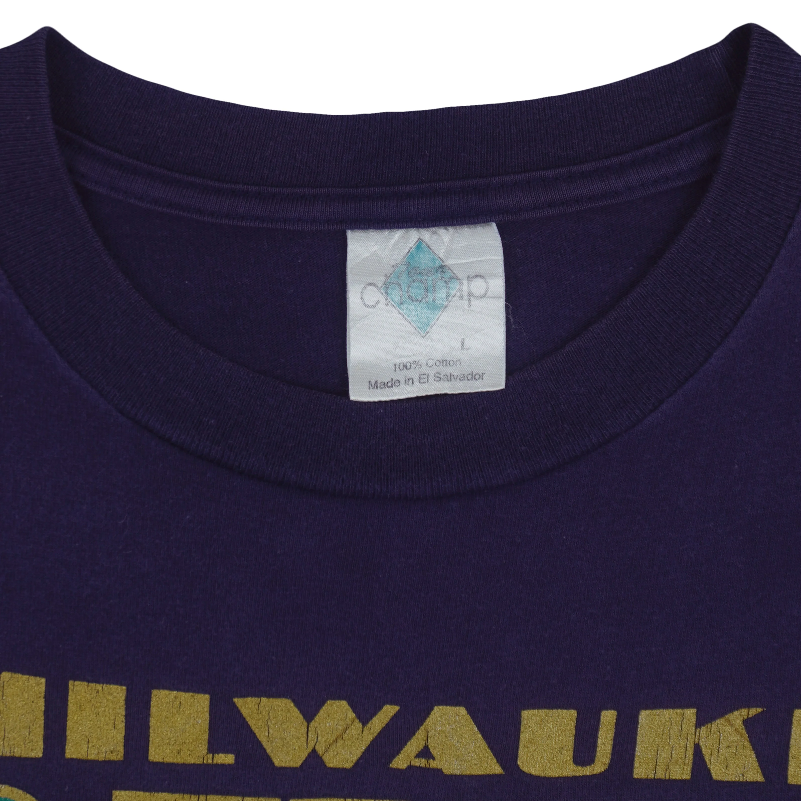 MLB (Tour Champ) - Milwaukee Brewers Big Logo T-Shirt 1996 Large - Image 5