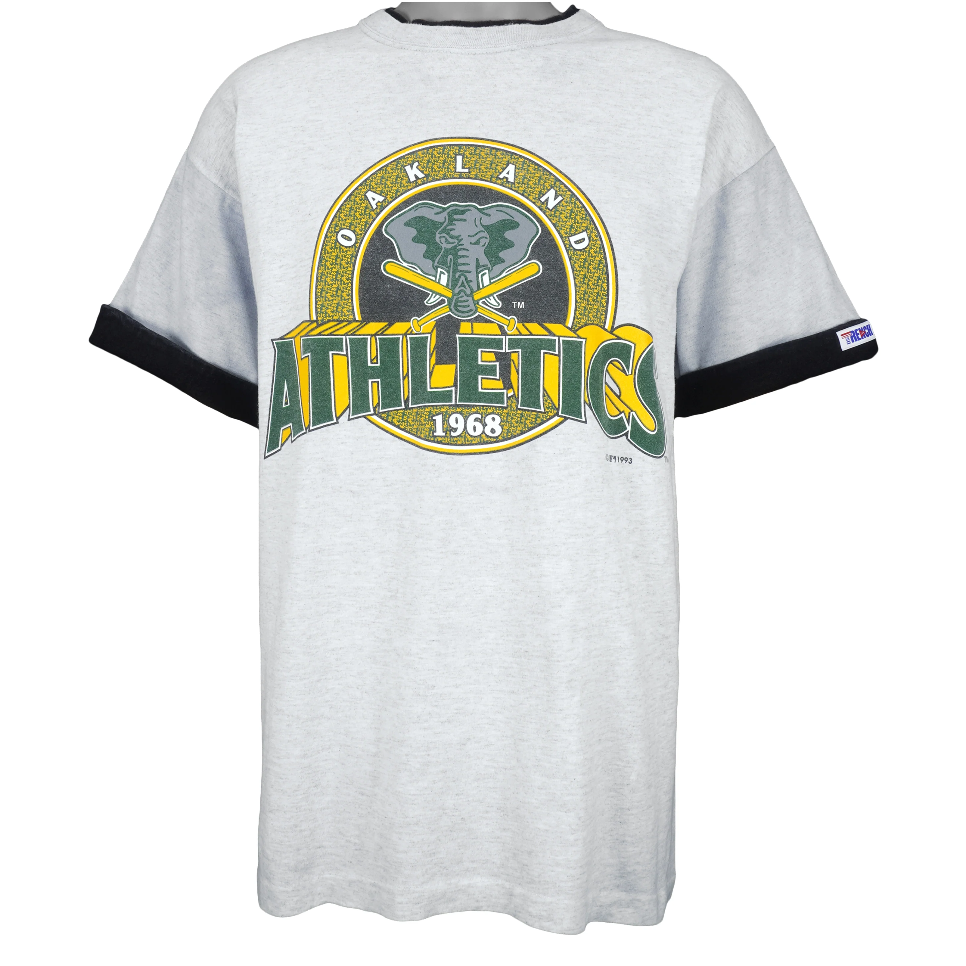 MLB (Trench) - Oakland Athletics Spell-Out T-Shirt 1993 X-Large