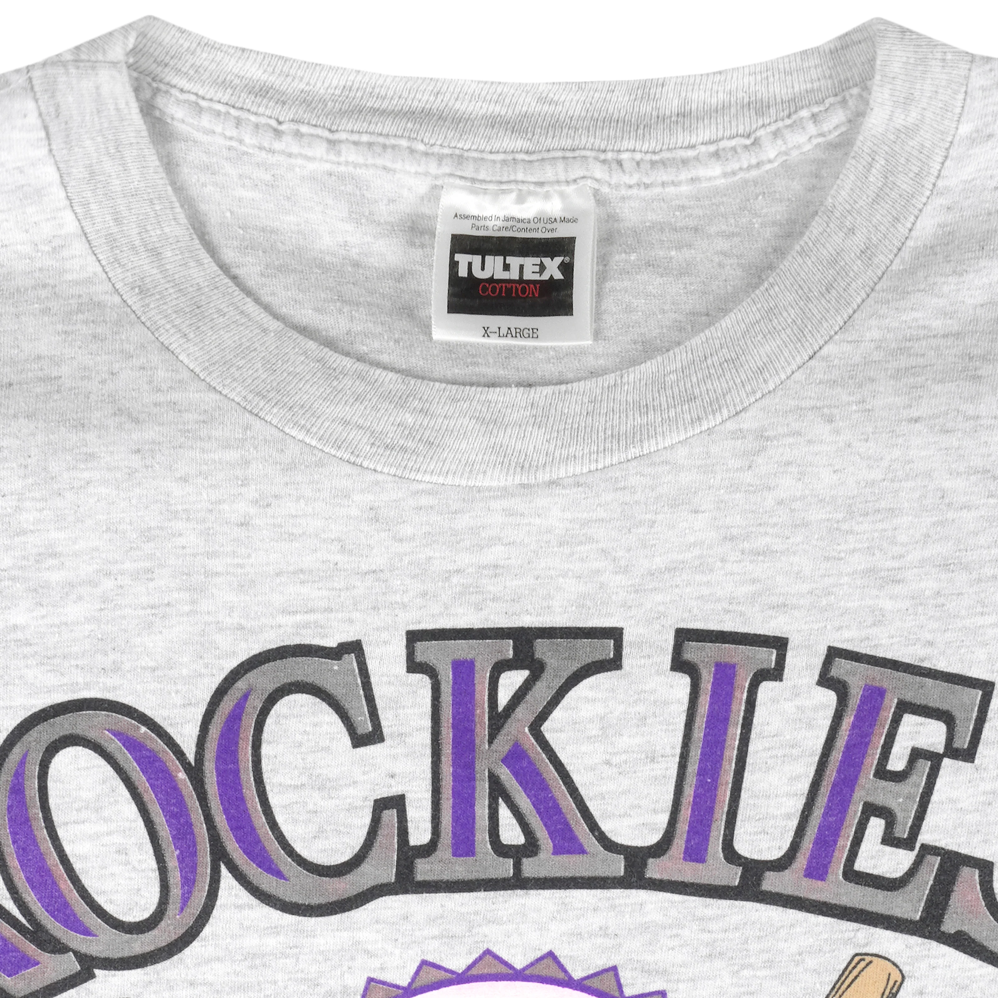 MLB (Tultex) - Colorado Rockies Single Stitch T-Shirt 1993 X-Large - Image 4