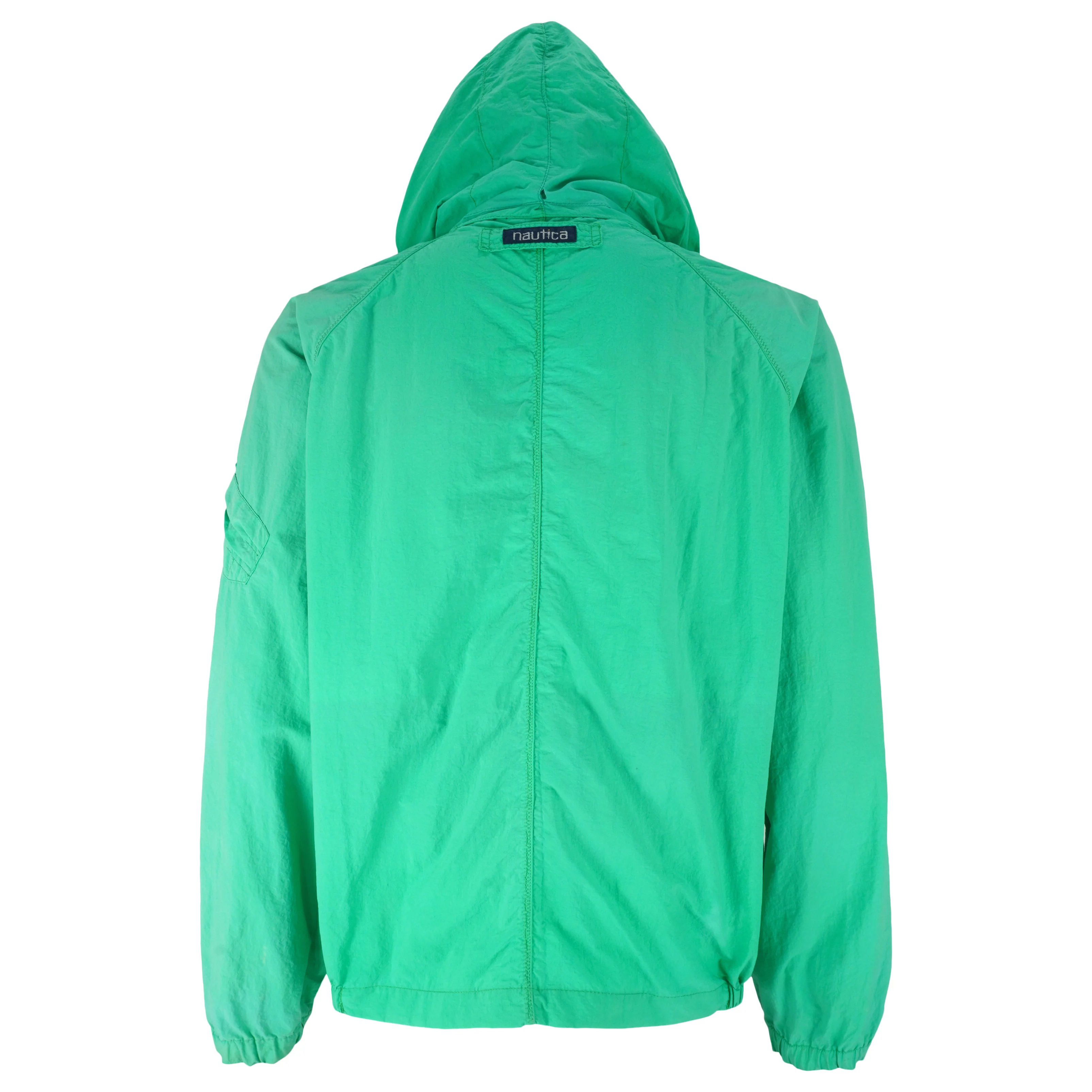 Nautica - Green Scuba Hooded Windbreaker 1990s X-Large - Image 3