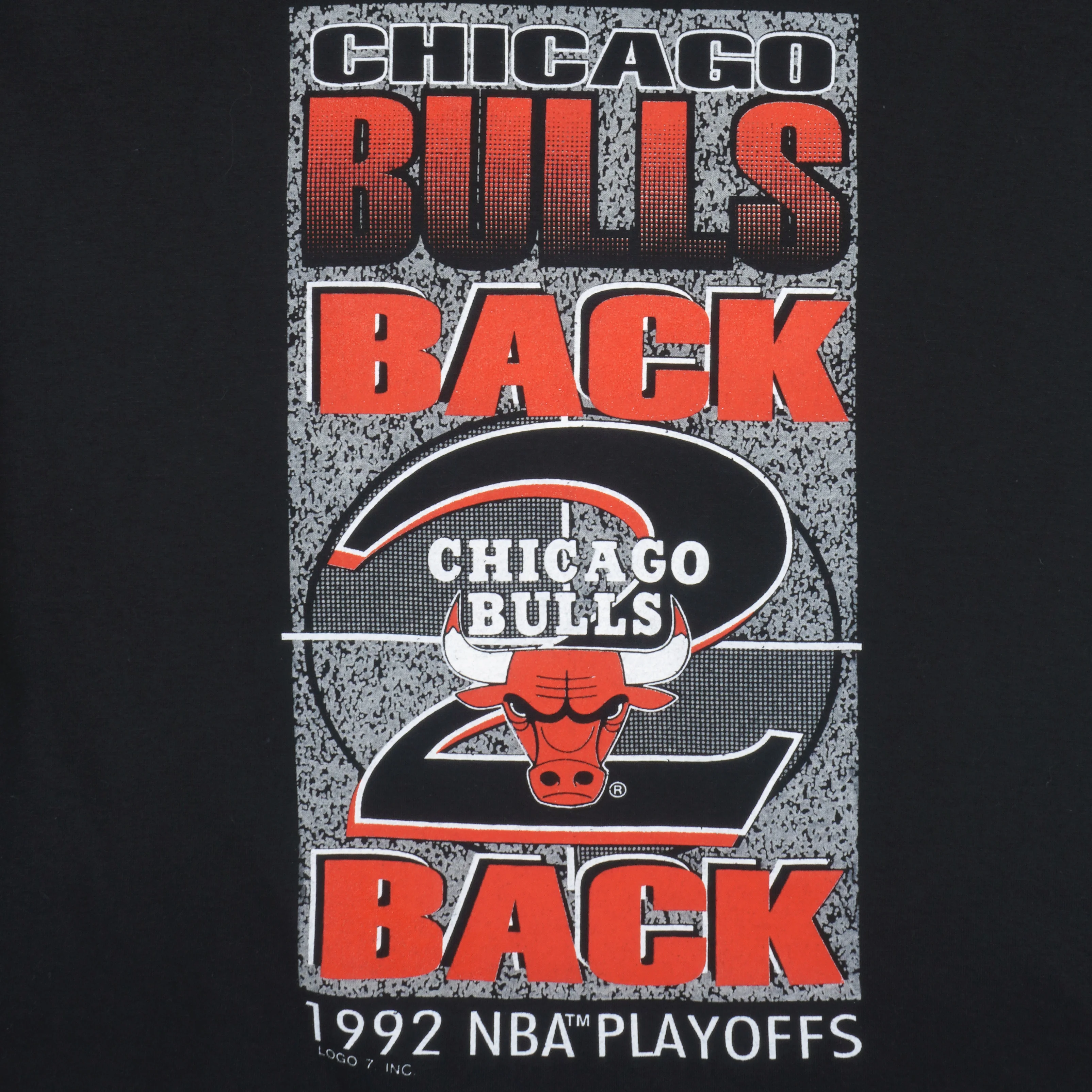 NBA (Stedman) - Chicago Bulls, Back To Back Champions T-Shirt 1992 Large - Image 3