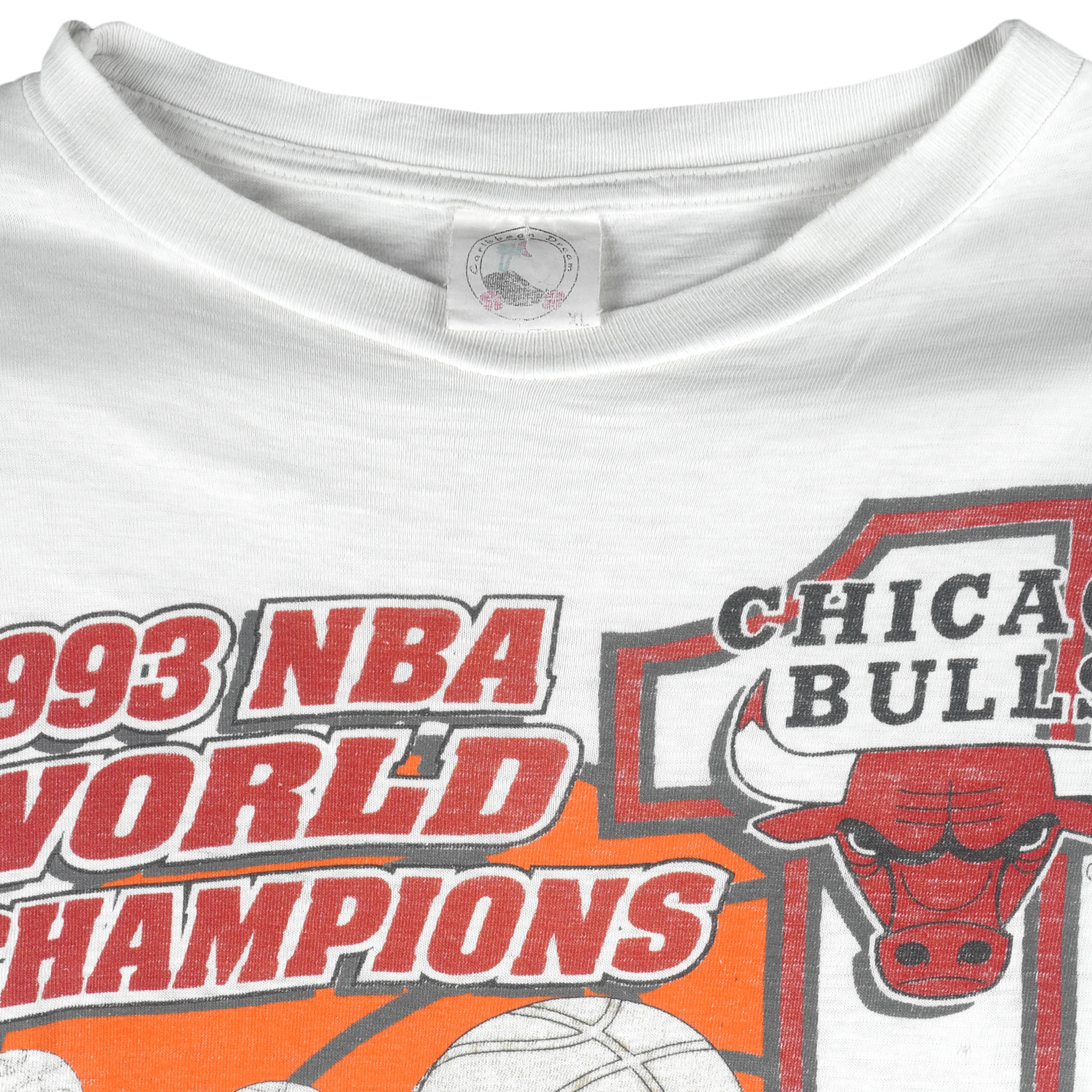 NBA - Chicago Bulls World Champions Single Stitch T-Shirt 1993 X-Large - Image 4