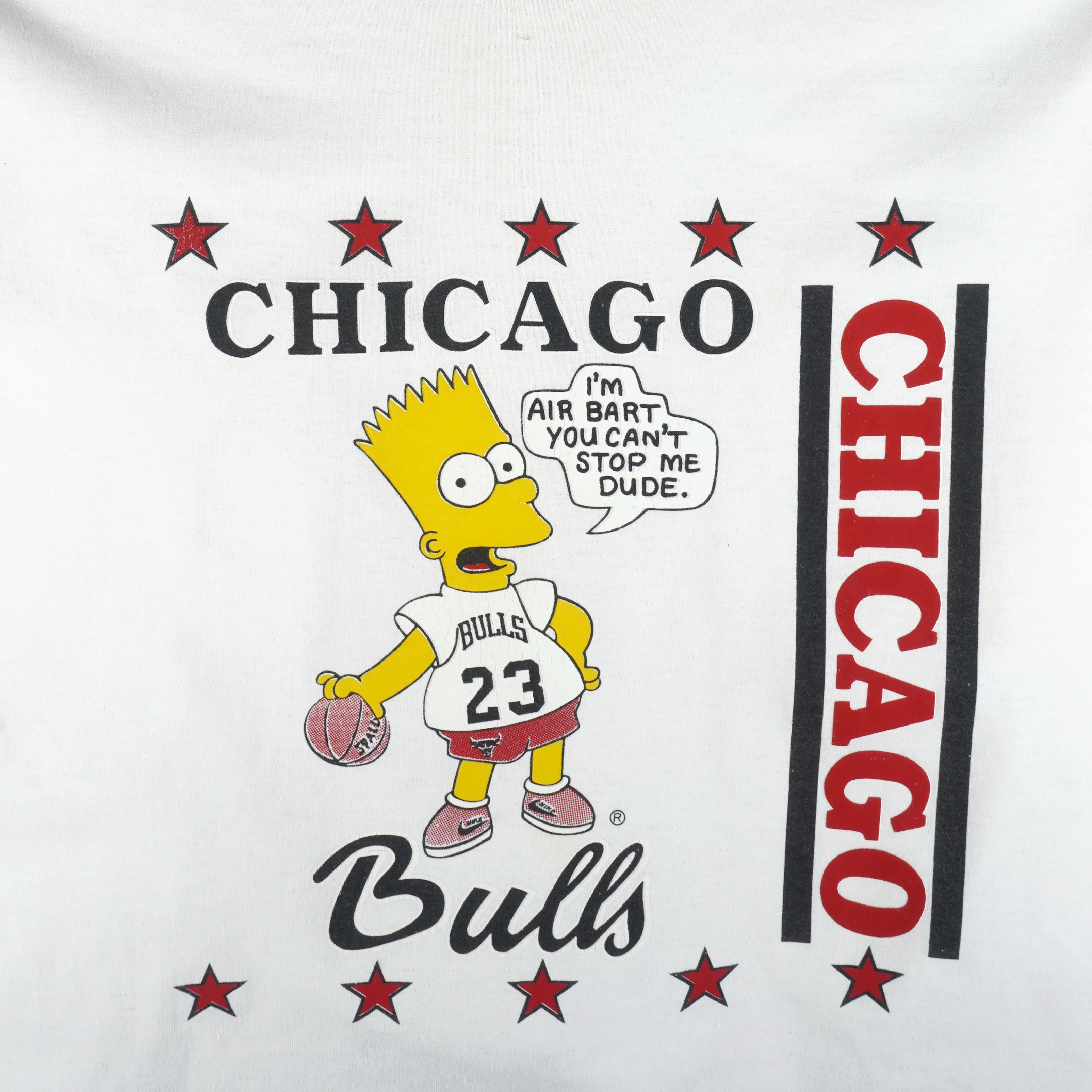 NBA - Chicago Bulls X Bart Simpson Single Stitch T-Shirt 1990s Large - Image 3