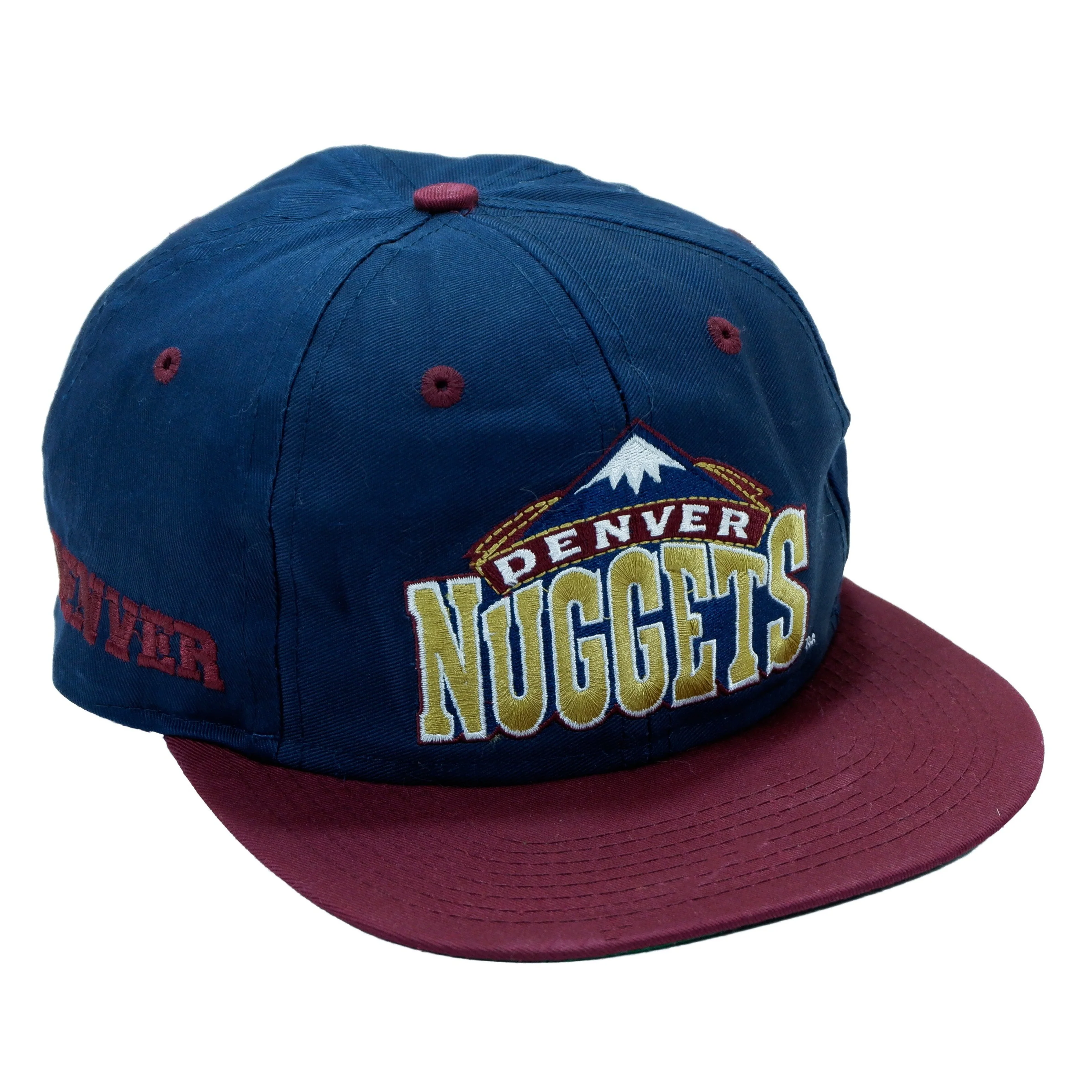 NBA (Competitor) - Denver Nuggets Snap Back Hat 1990s OSFA - Image 2