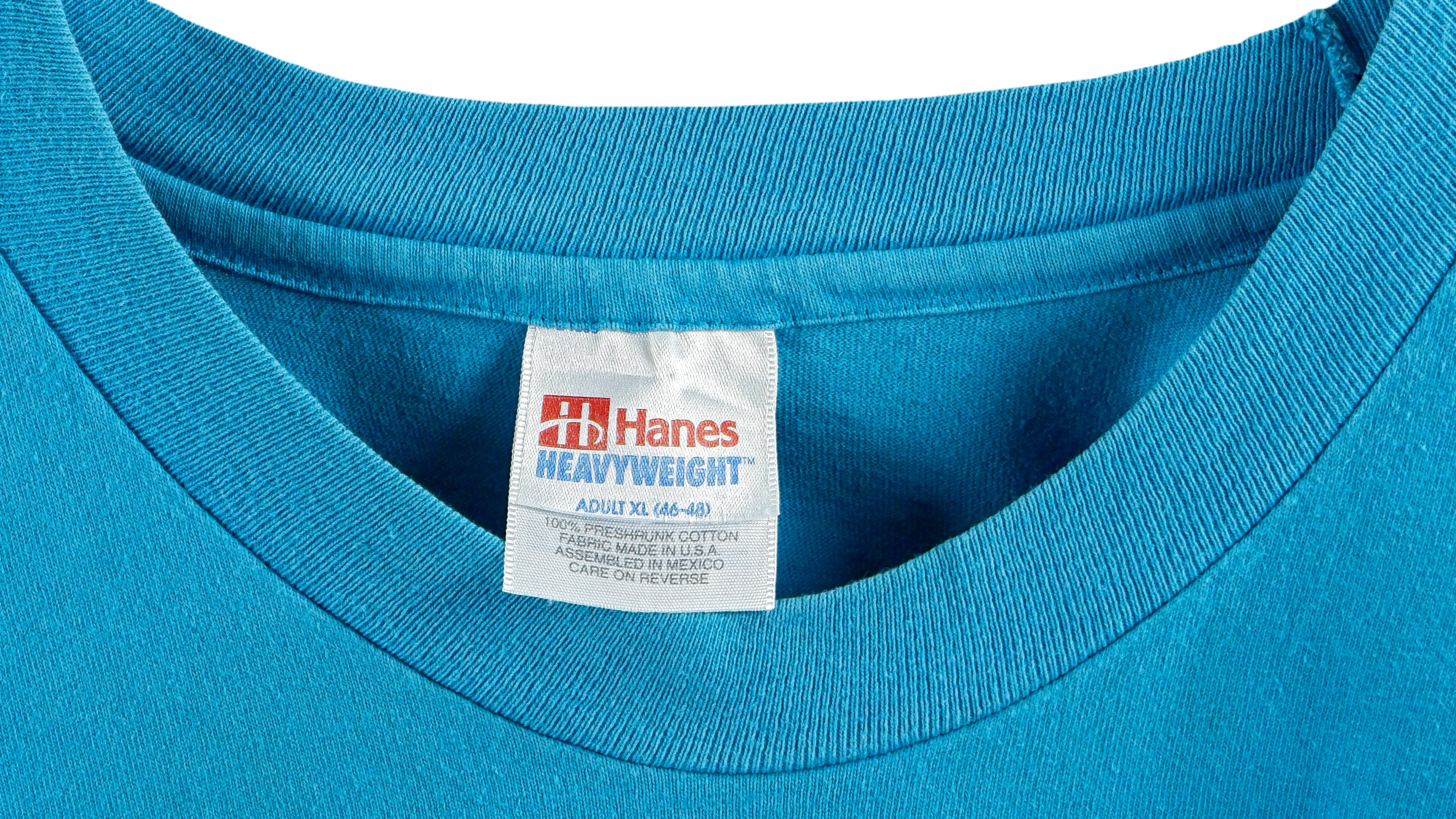 NBA (Hanes) -  Charlotte Hornets Spell-Out T-Shirt 1990s X-Large - Image 3