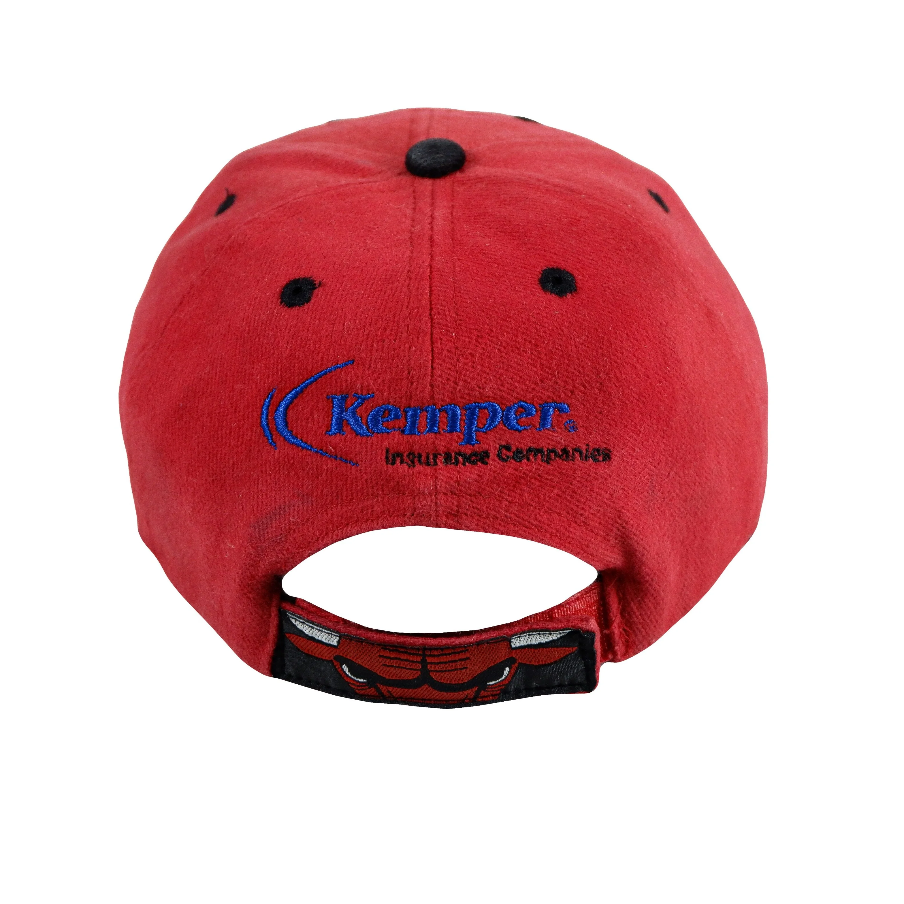 NBA (Kick 10) - Chicago Bulls Embroidered Logo Strapback Hat 1990s OSFA - Image 3
