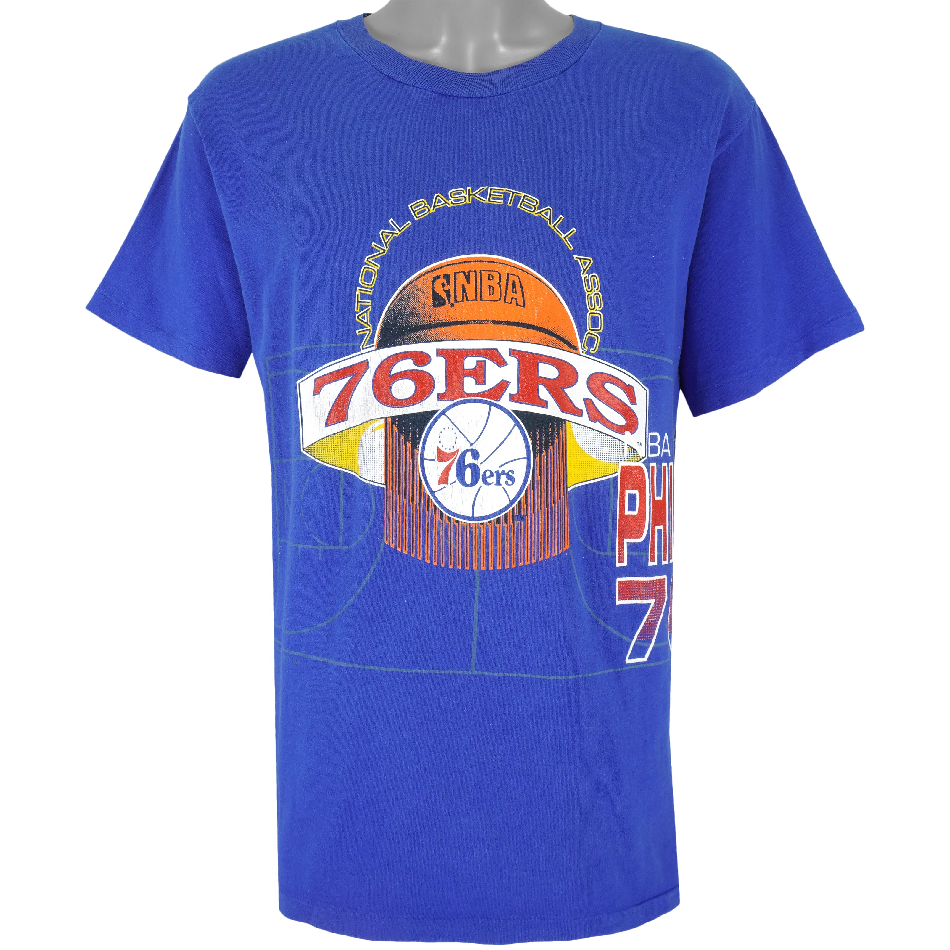 NBA (Logo 7) - Philadelphia 76ers T-Shirt 1991 X-Large
