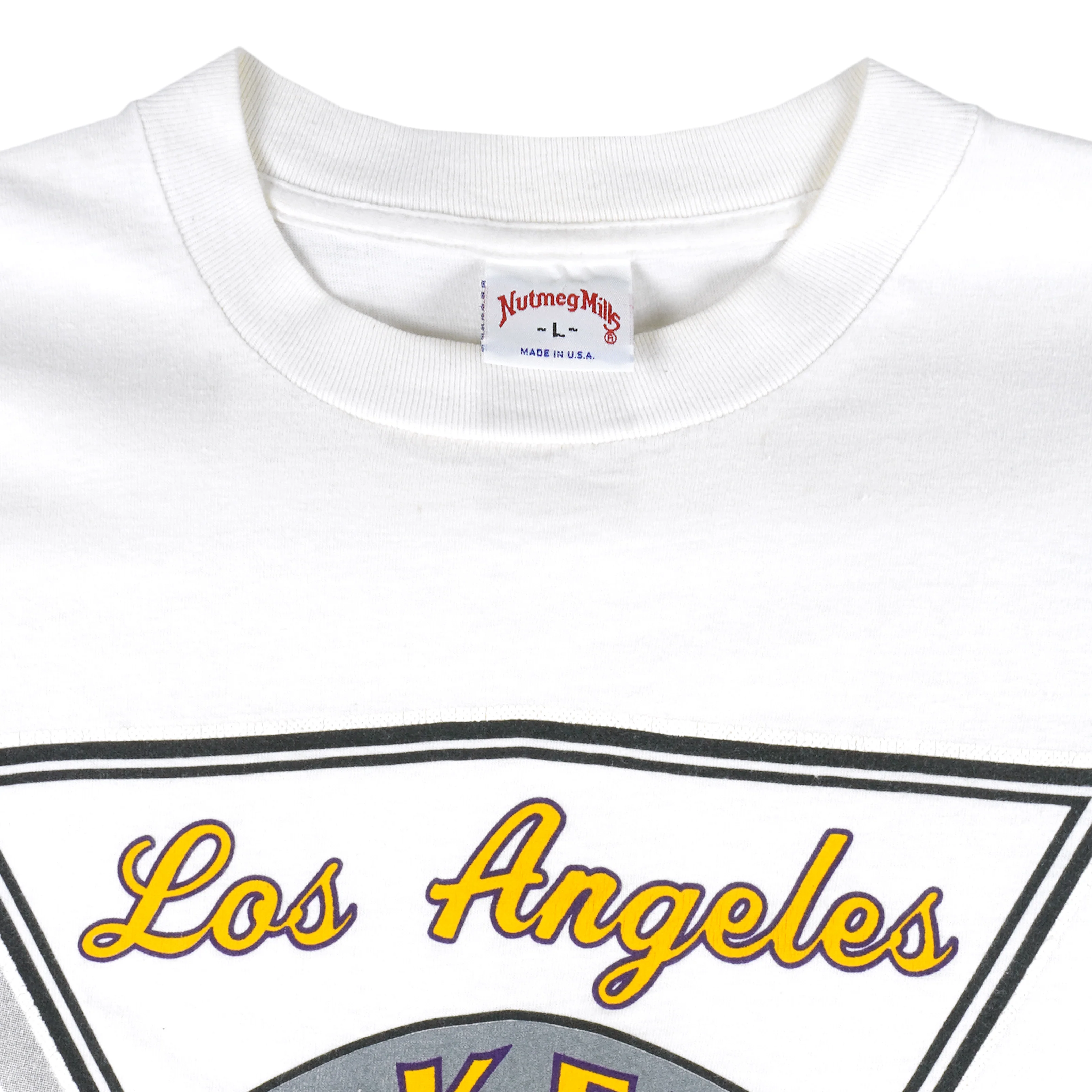 NBA (Nutmeg Mills) - Los Angeles Lakers T-Shirt 1980s Large - Image 4