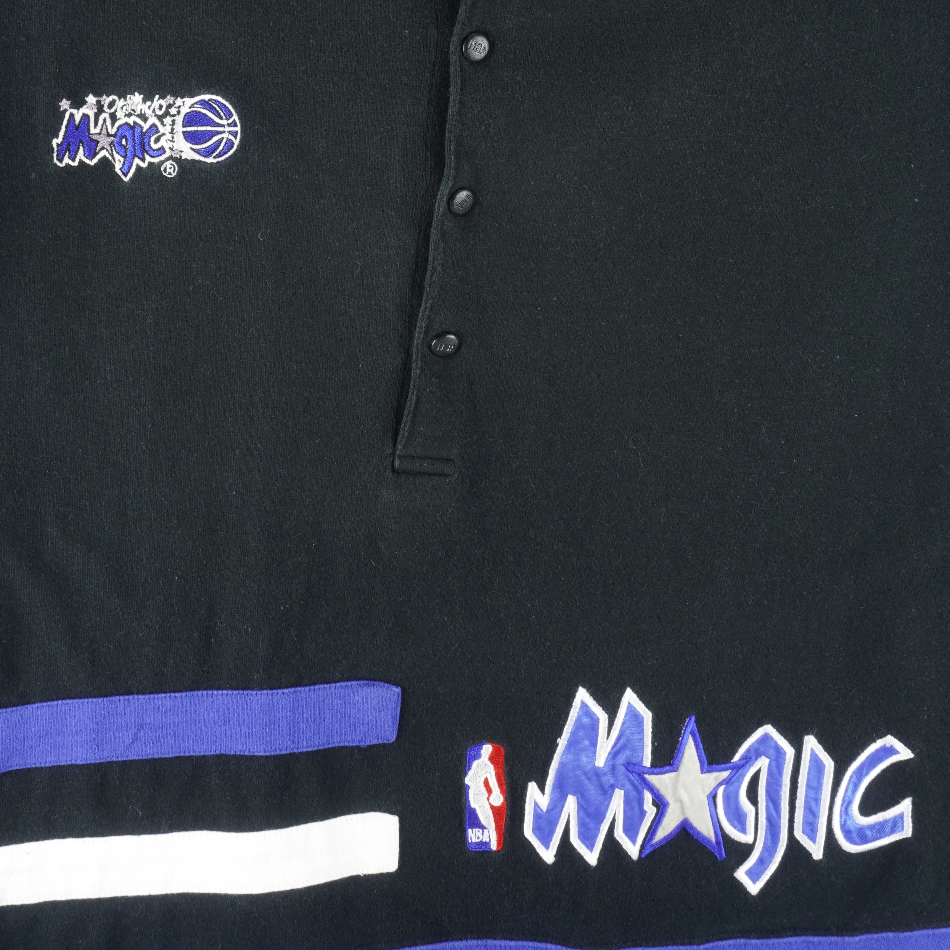 NBA (Pro Player) - Orlando Magic Embroidered Warm Up Jersey 1990s Large - Image 3