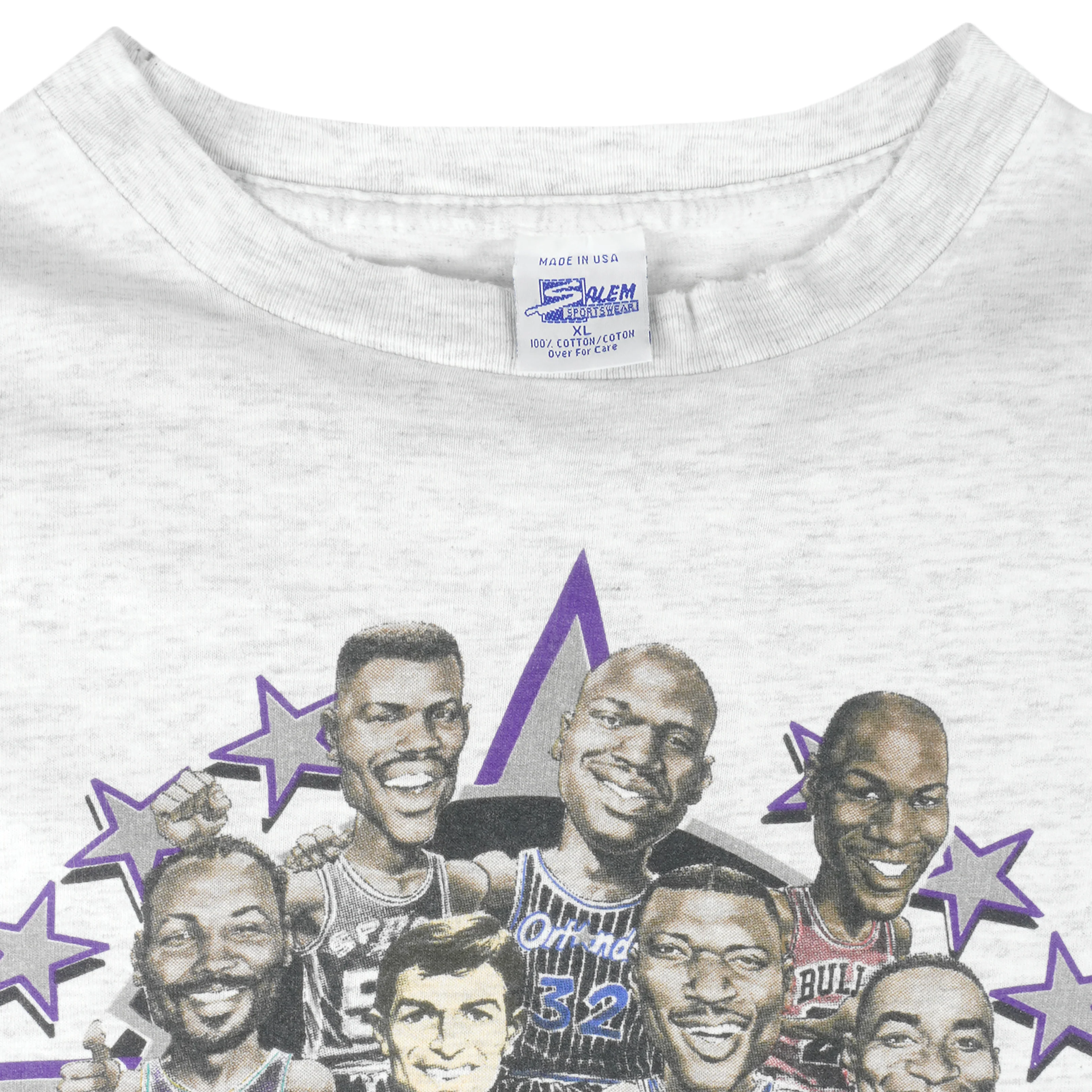 NBA (Salem) - Utah Jazz All Stars Game East VS West Caricature T-Shirt 1993 X-Large - Image 5