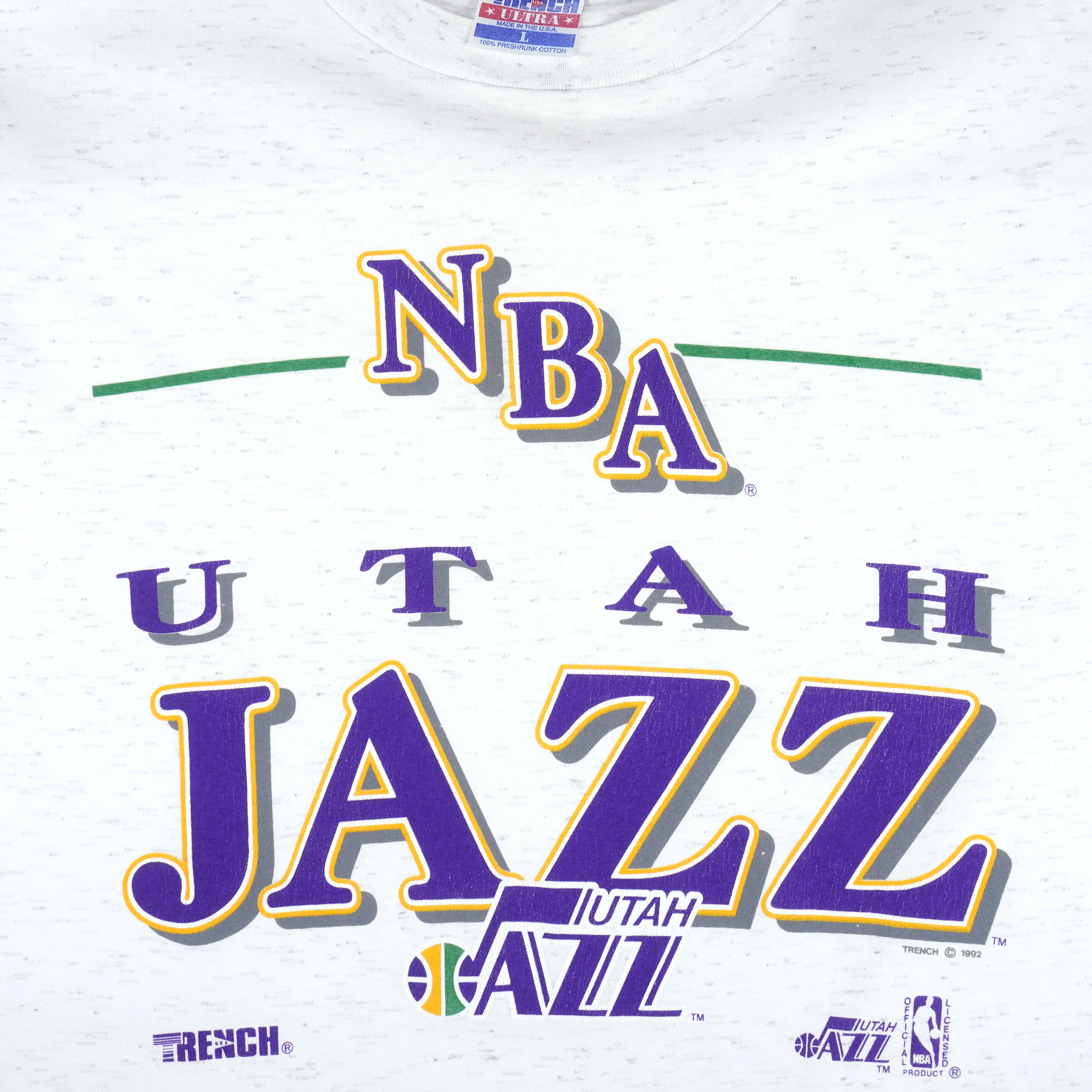 NBA (Trench) - Utah Jazz T-Shirt 1992 Large - Image 4
