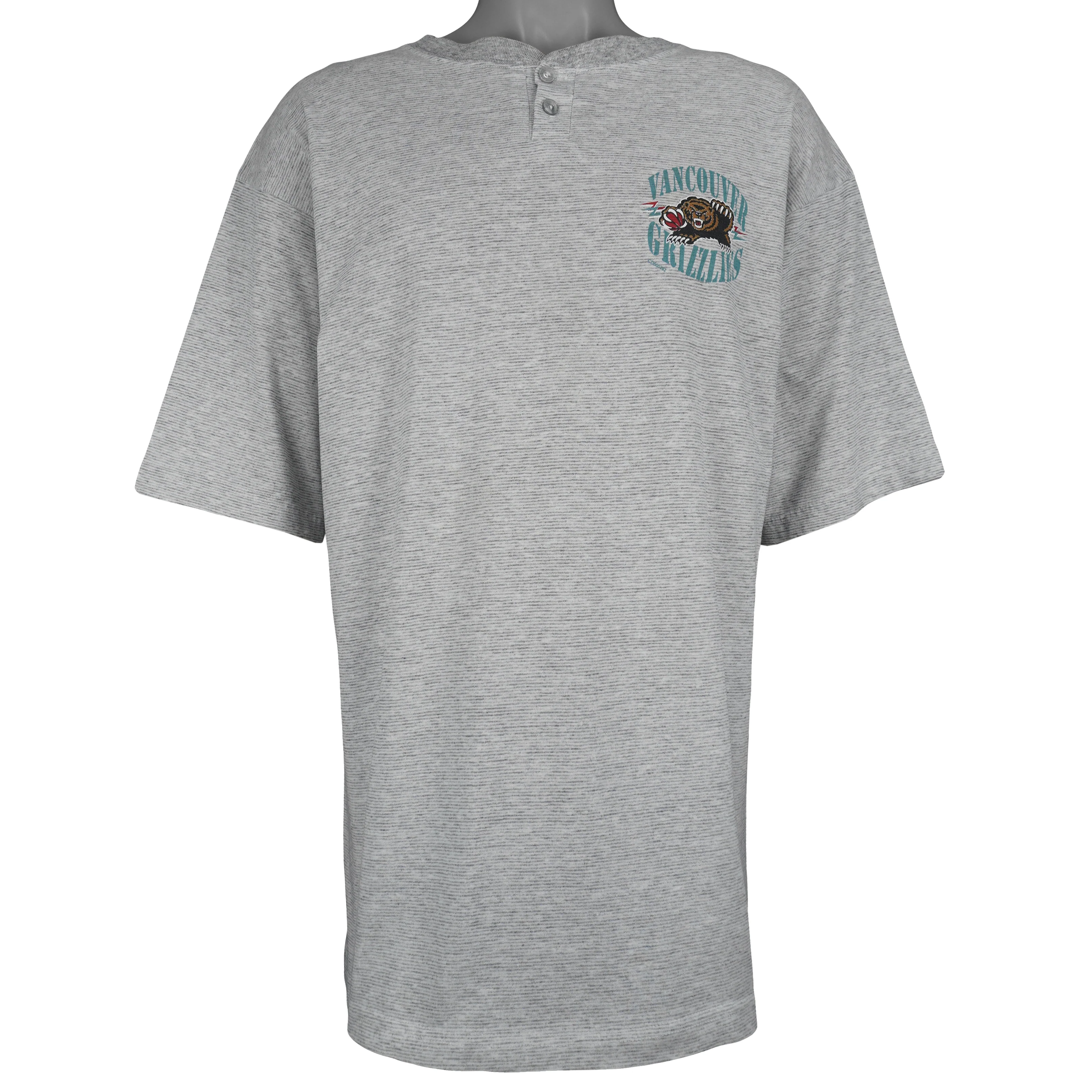 NBA - Vancouver Grizzlies 1/2 Button-Up T-Shirt 1990s X-Large