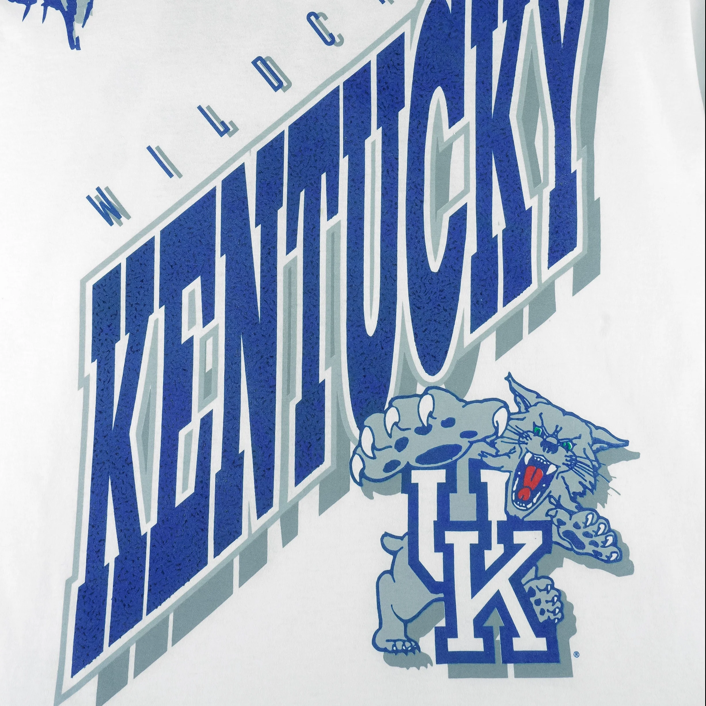 NCAA (Apex One) - Kentucky Wildcats Cat Scratch Fever T-Shirt 1990s Large - Image 3