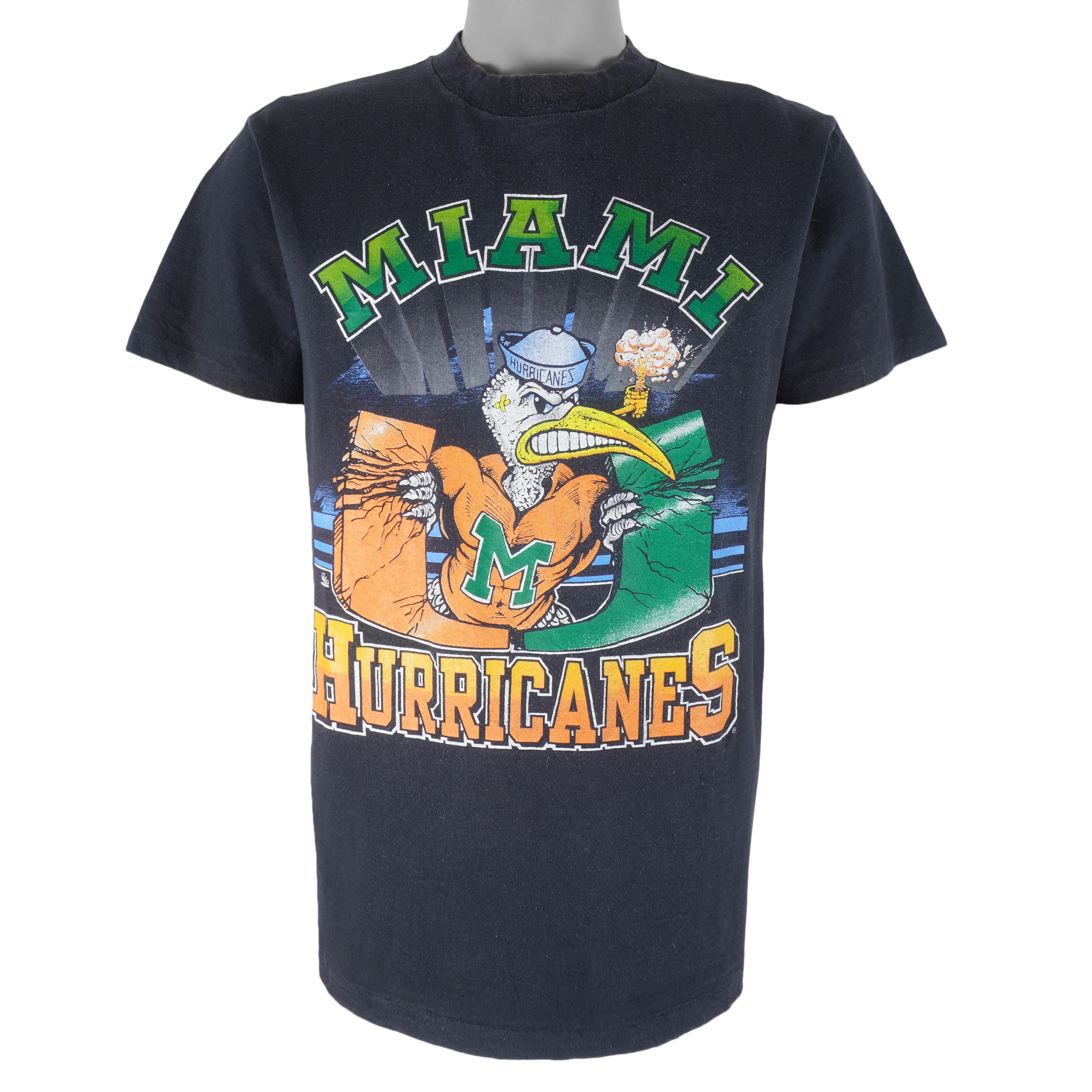 NCAA (Delta) - Miami Hurricanes Single Stitch T-Shirt 1990s Large
