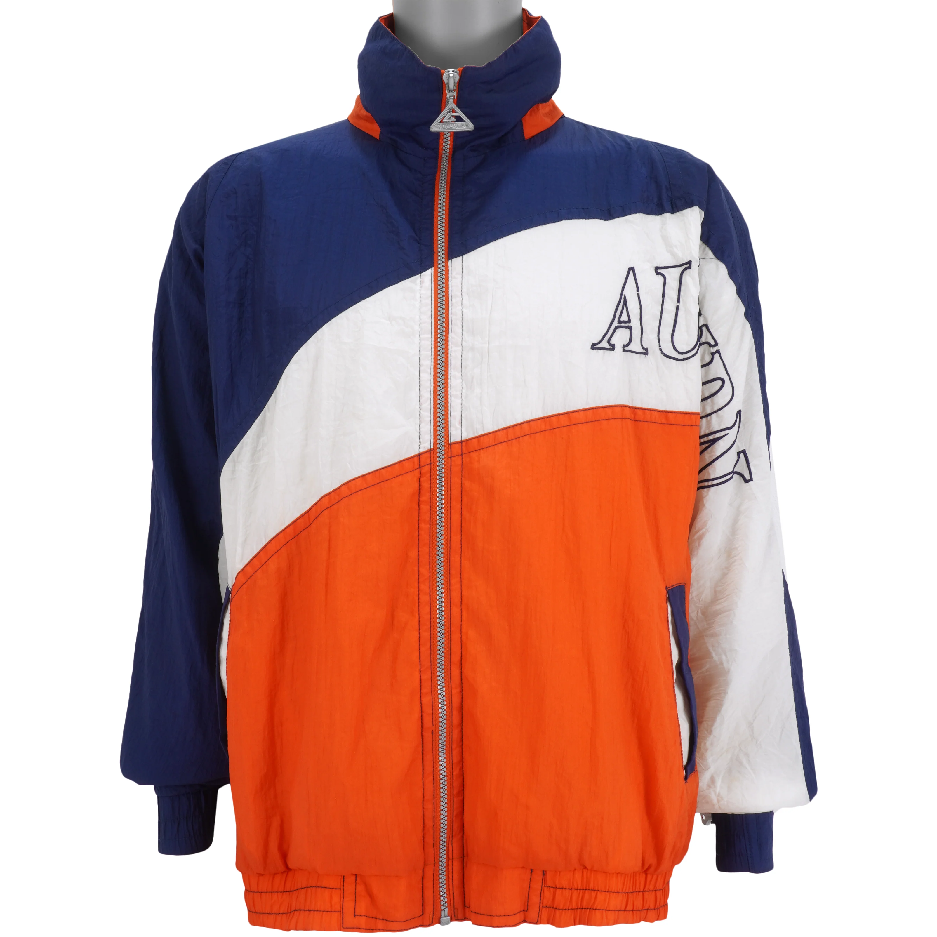 NCAA (Genuine Stuff) - Auburn Tigers Zip-Up Windbreaker 1990s Large - Image 2